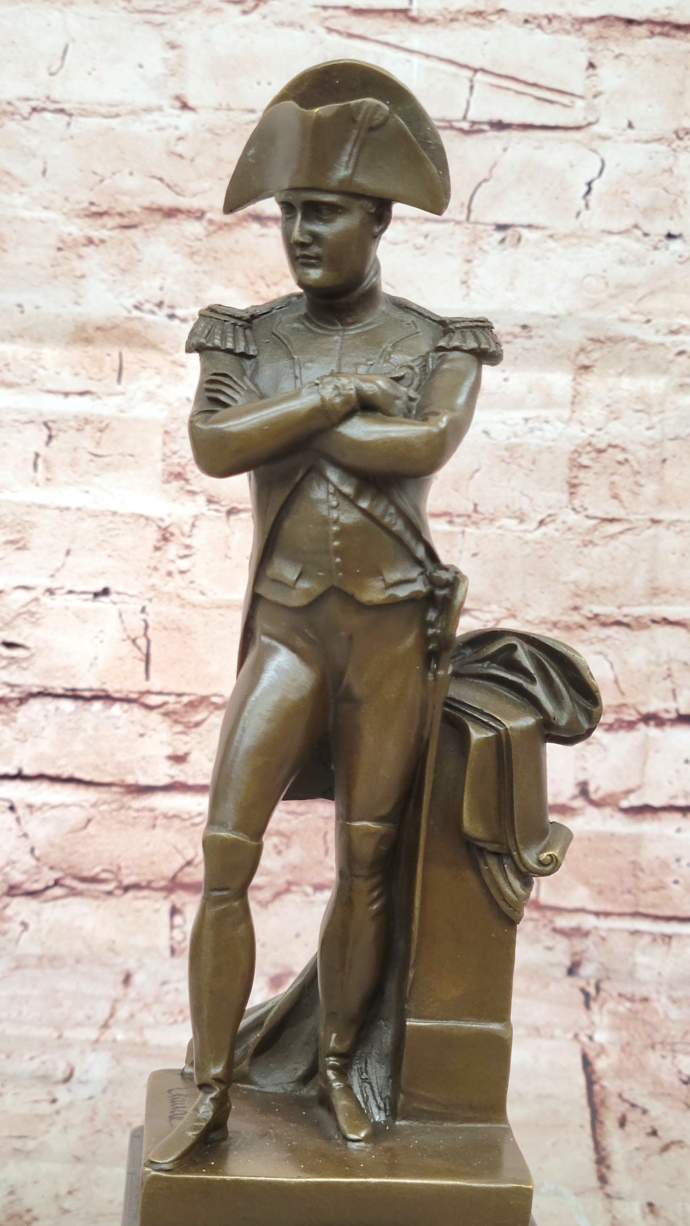 French Commander Napoleon Bonaparte Military Bronze Statue Home Art Deco Figure