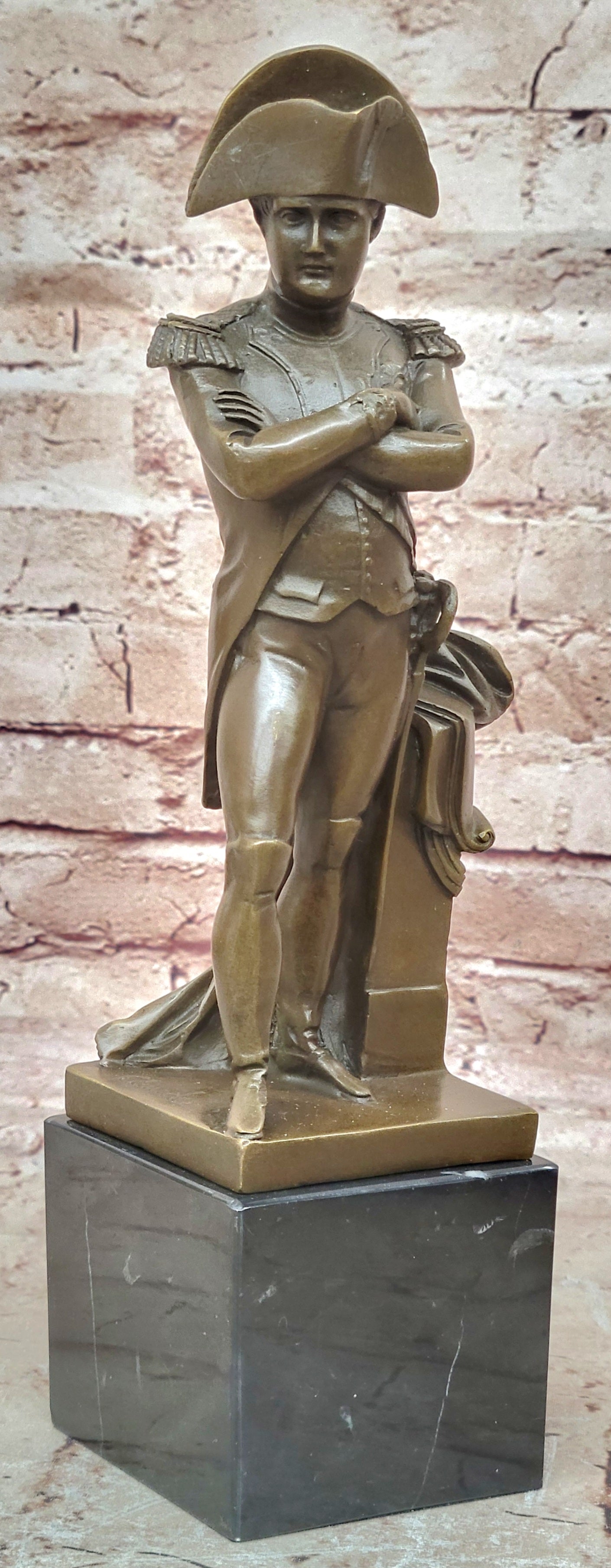 French Commander Napoleon Bonaparte Military Bronze Statue Home Art Deco Figure