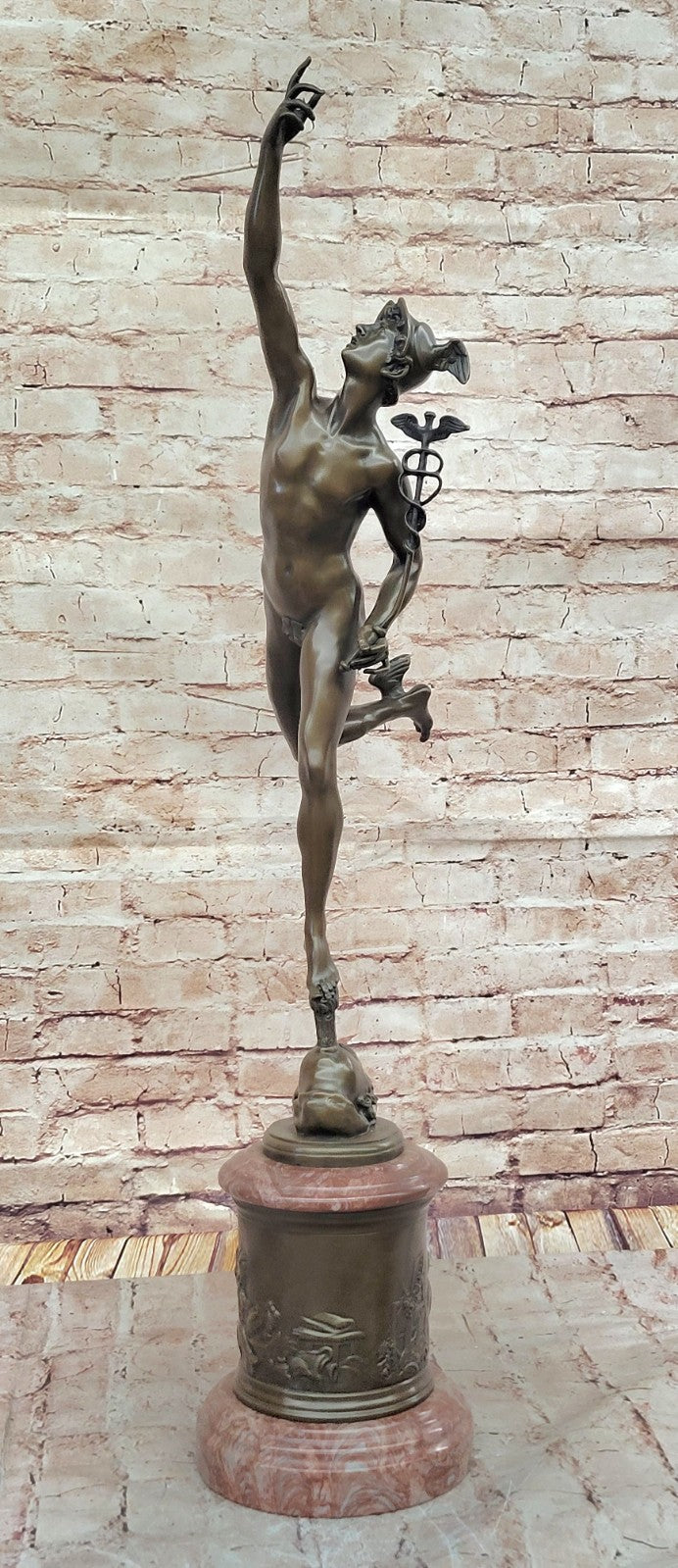 Extra Large Hot Cast Bronze Sculpture: Hermes Flying Mercury by Milo - Signed Original Artwork