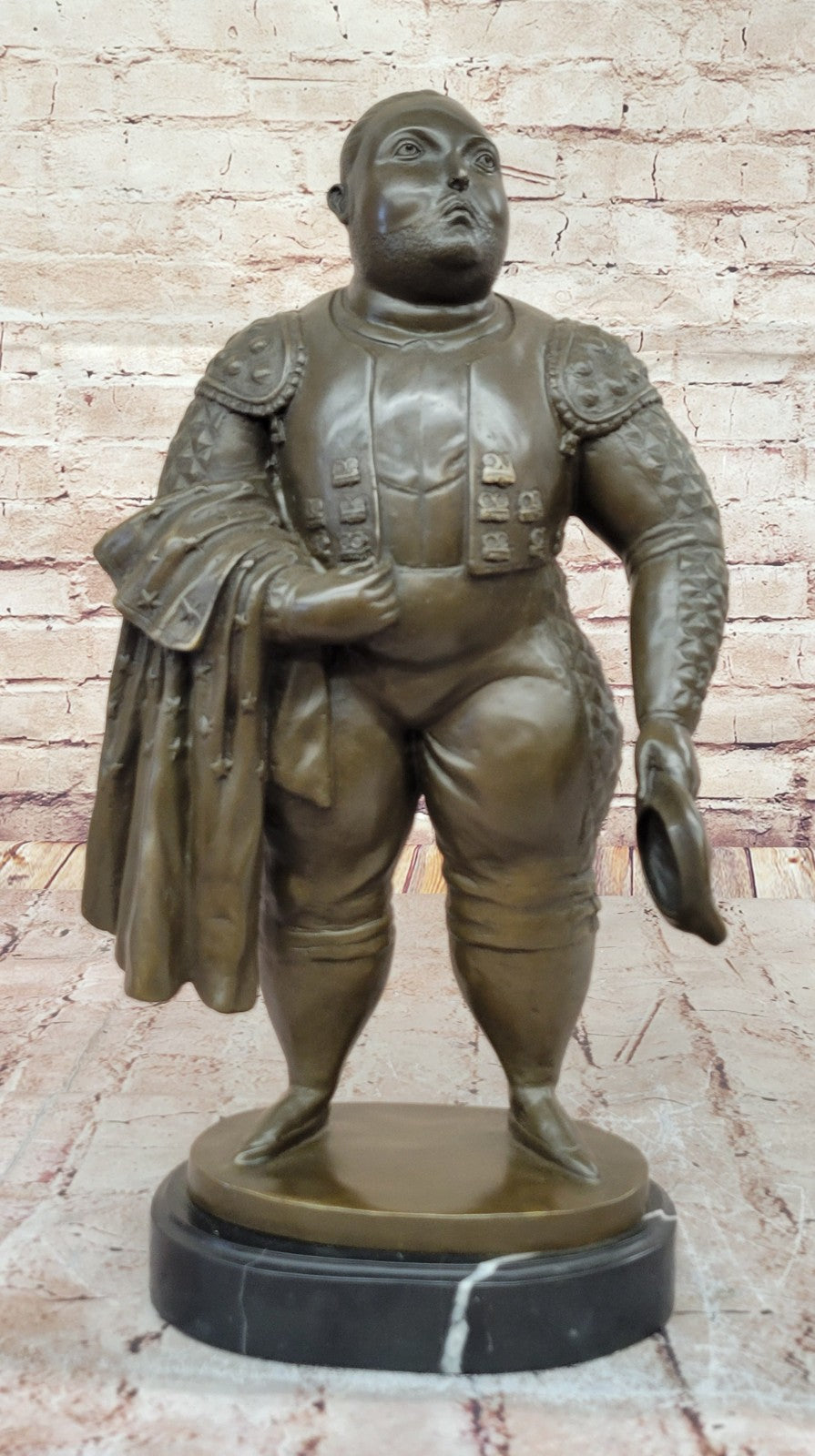 Real Bronze Matador Bullfight Spanish Botero Mexican Bull Figurines Sale