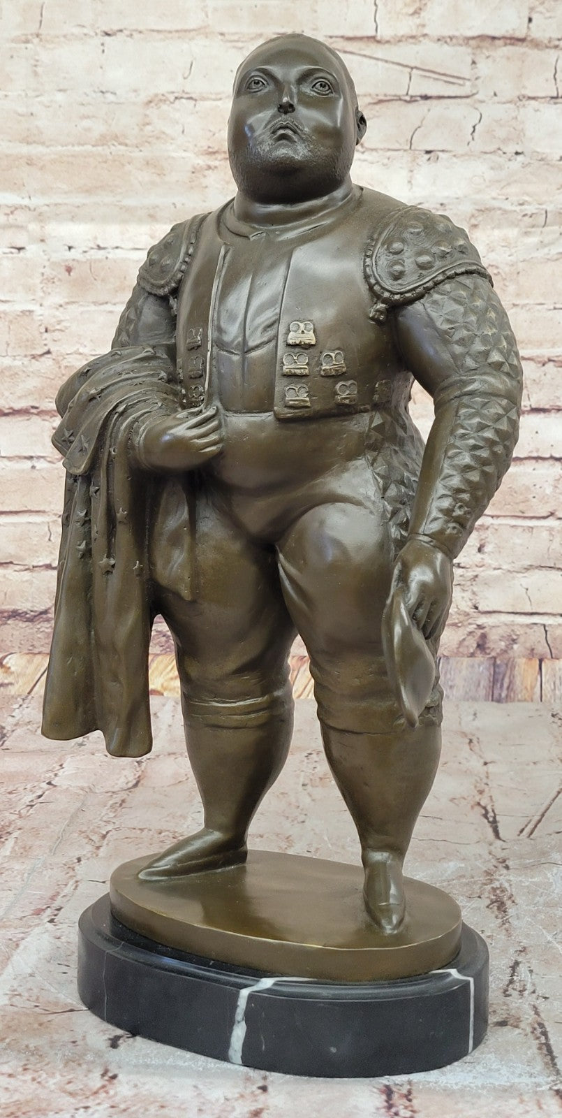 Real Bronze Matador Bullfight Spanish Botero Mexican Bull Figurines Sale