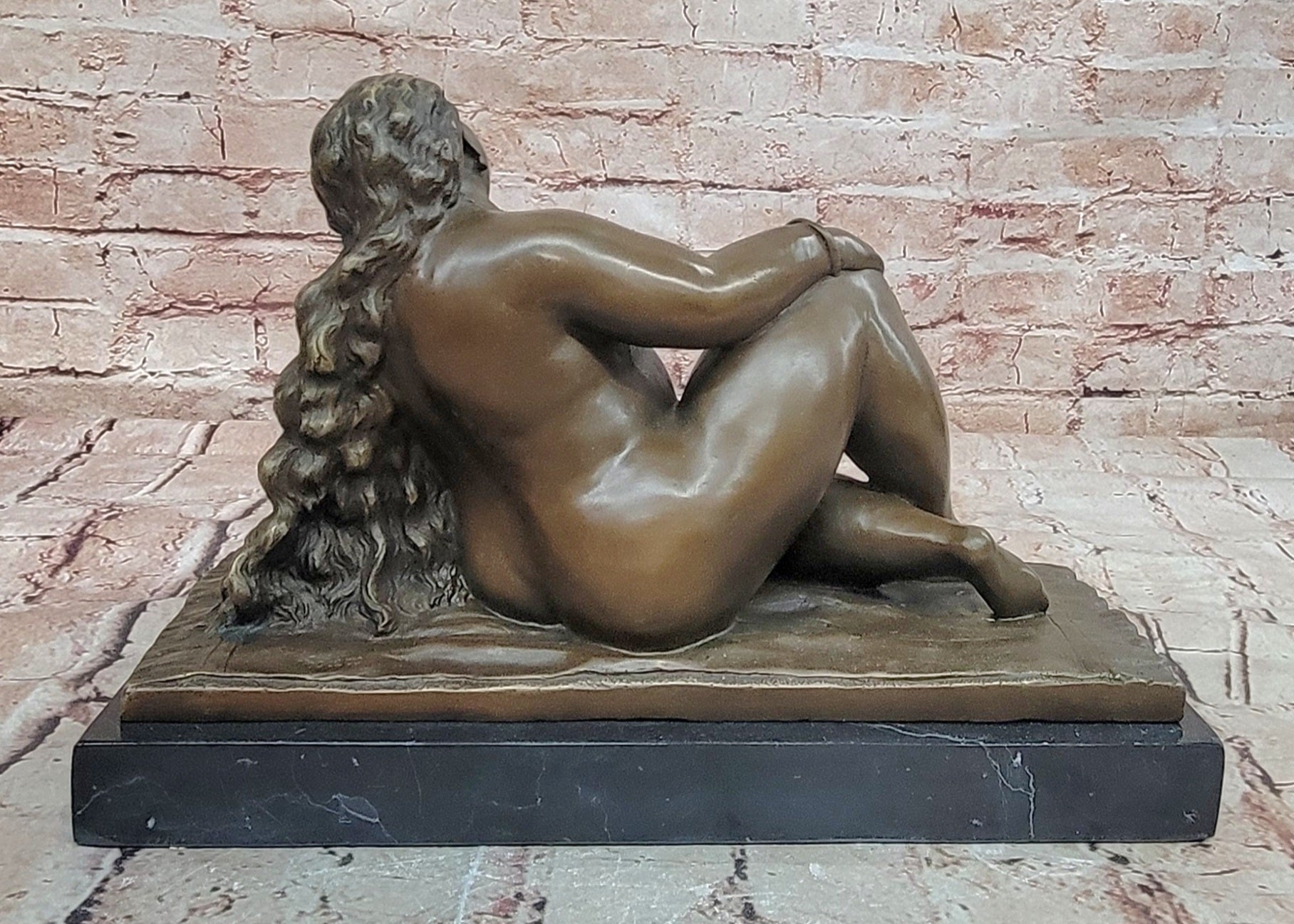 Fernando Botero Bronze Nude Woman Sculpture La Playa Hot Cast Figurine