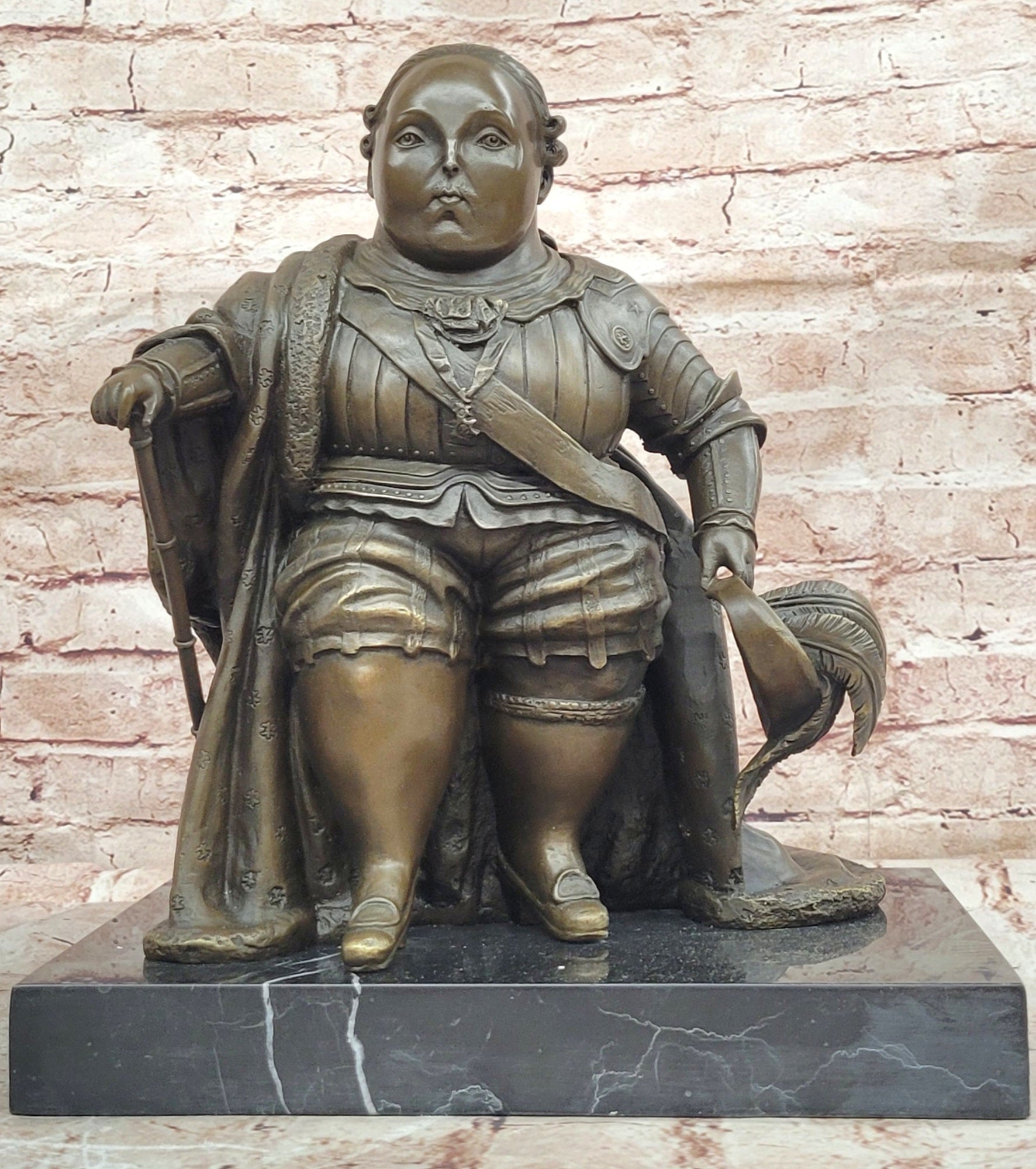 Fernando Botero Bronze Sculpture Louis XVI Modern Abstract Art Statue