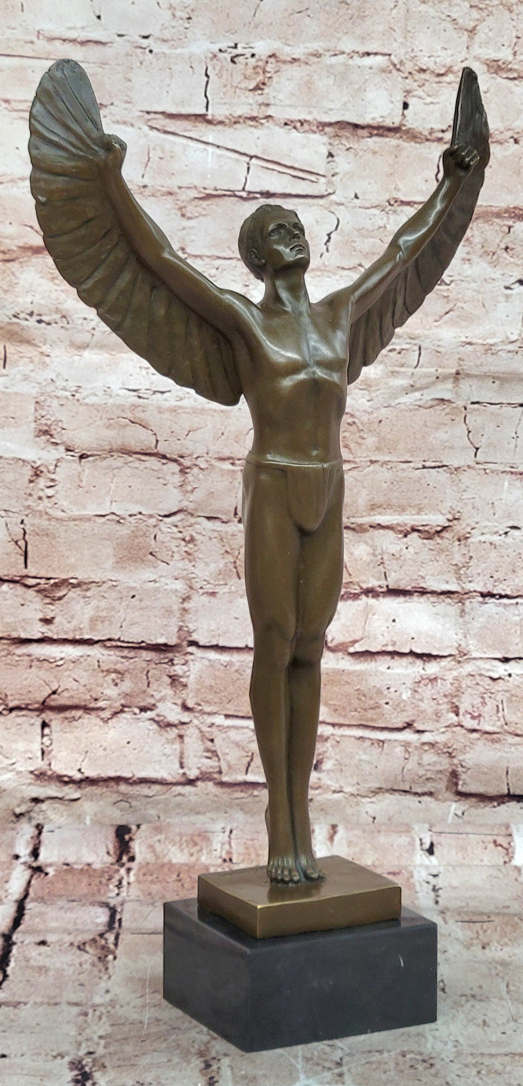 RISING SUN BRONZE SCULPTURE STATUE FIGURINE FIGURE HOT CAST HOME OFFICE DECOR NR