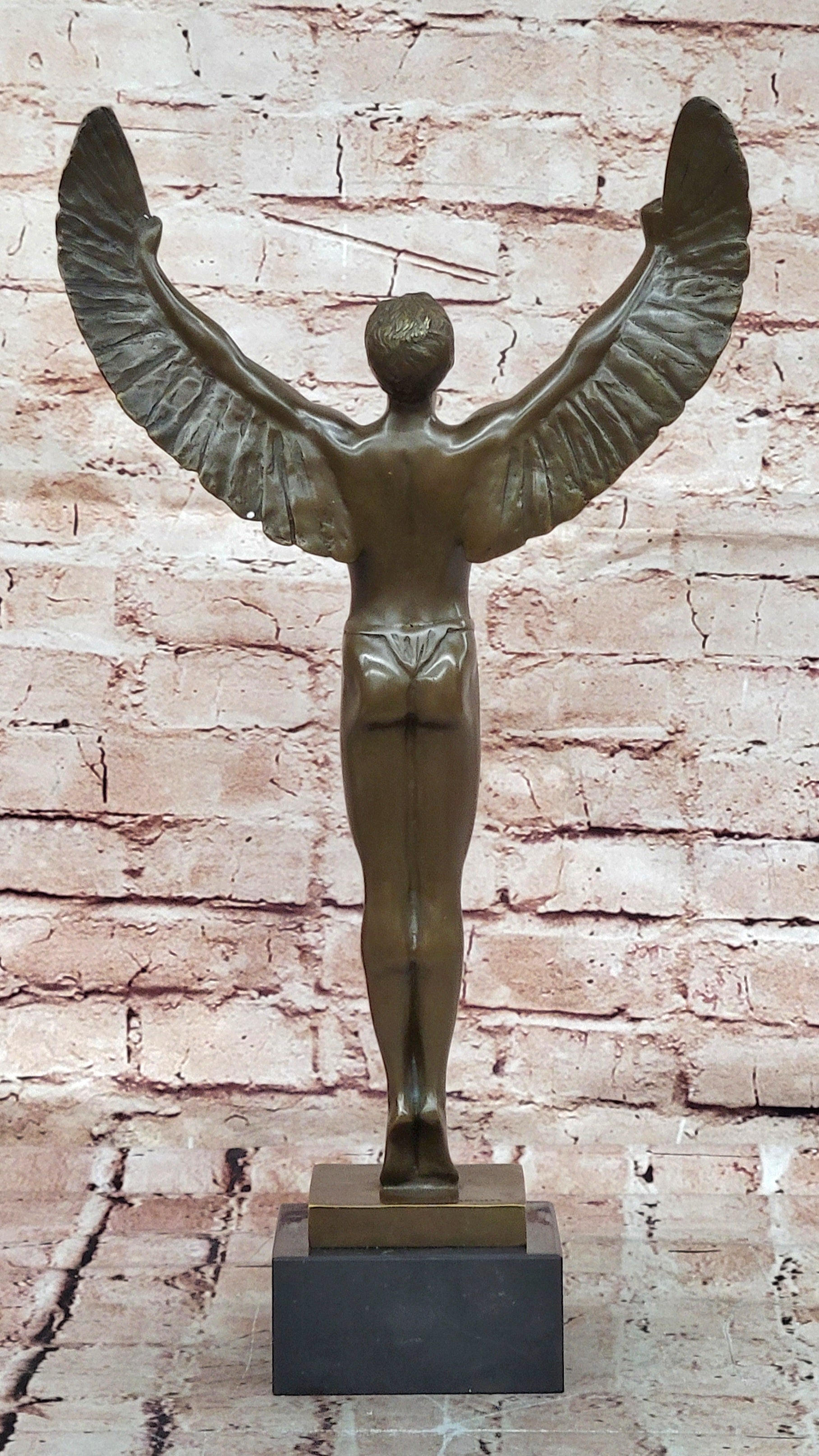 RISING SUN BRONZE SCULPTURE STATUE FIGURINE FIGURE HOT CAST HOME OFFICE DECOR NR