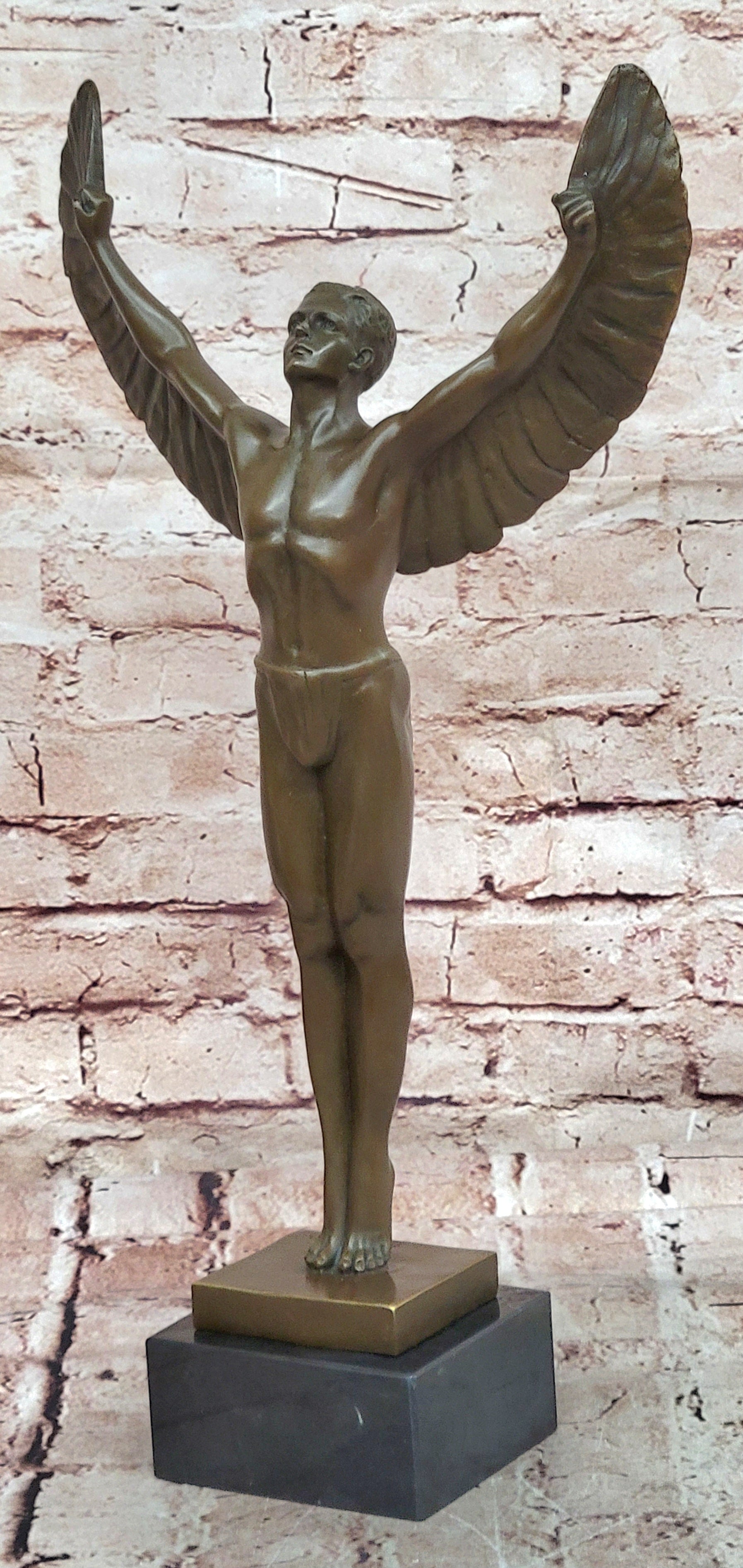 RISING SUN BRONZE SCULPTURE STATUE FIGURINE FIGURE HOT CAST HOME OFFICE DECOR NR