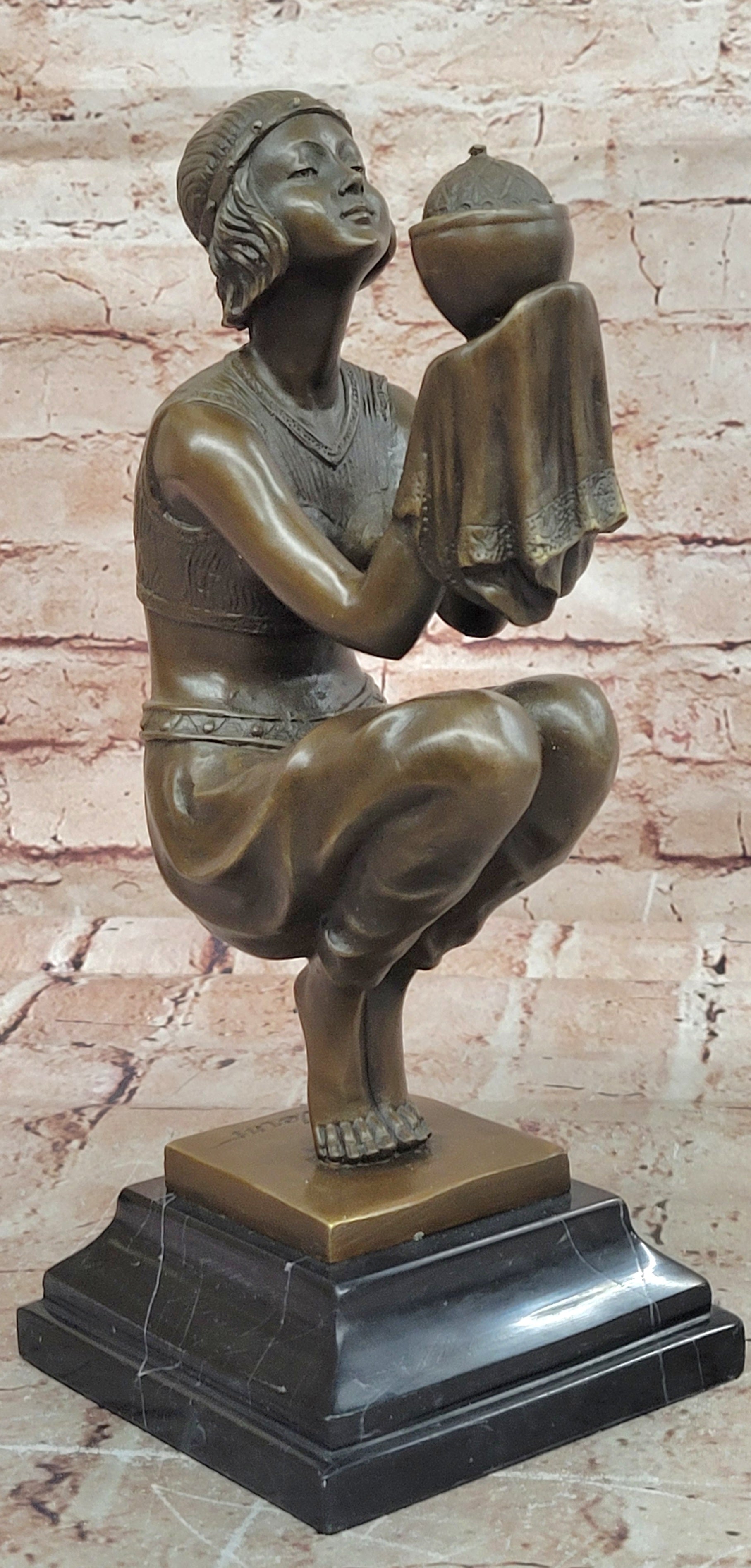 Art Nouveau Bronze Sculpture By Georges Duvernet Signed Elegant Collectible