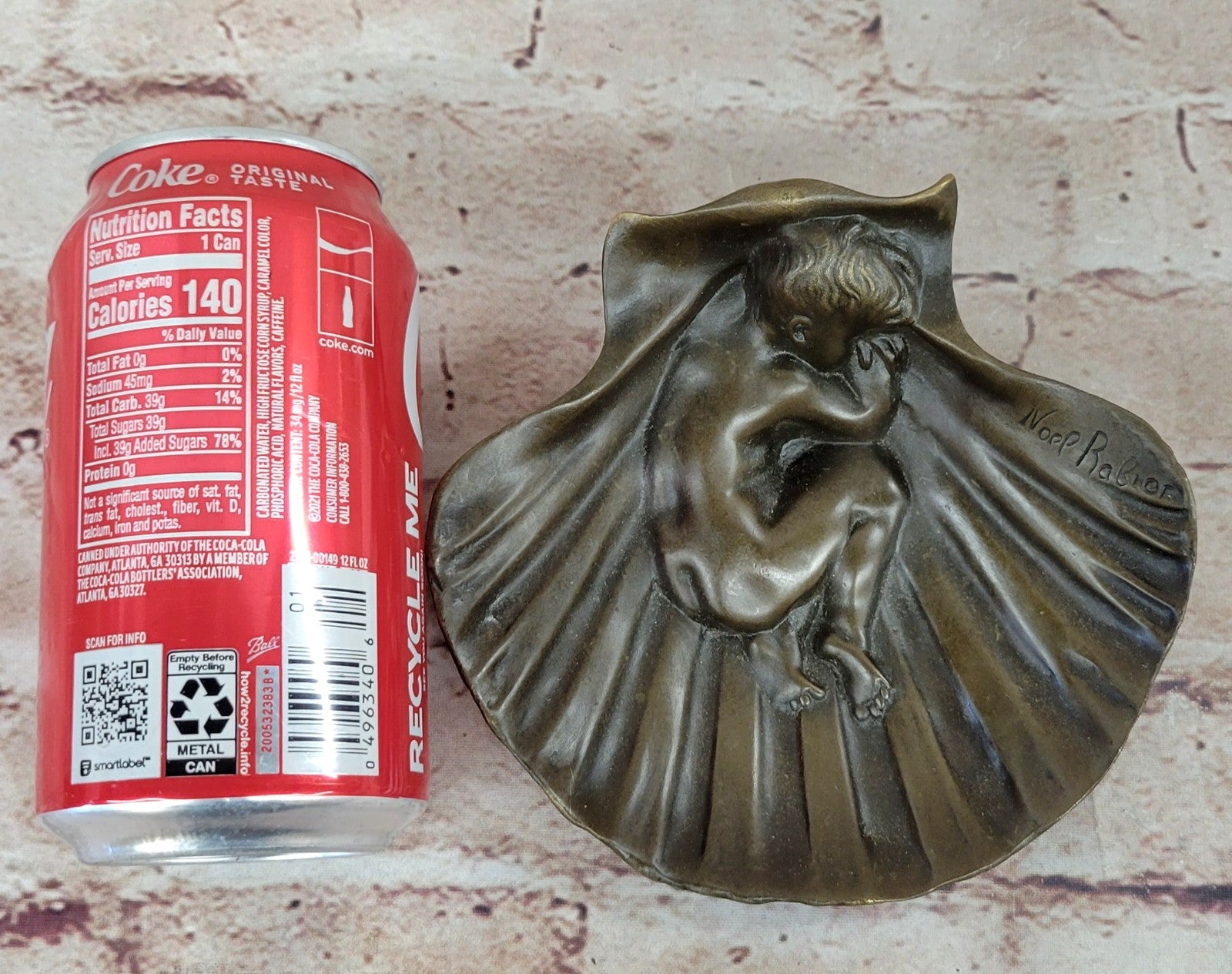 Art Deco Erotic Nude Boy Ashtray Bronze Sculpture Figurine Figure Decor Figure