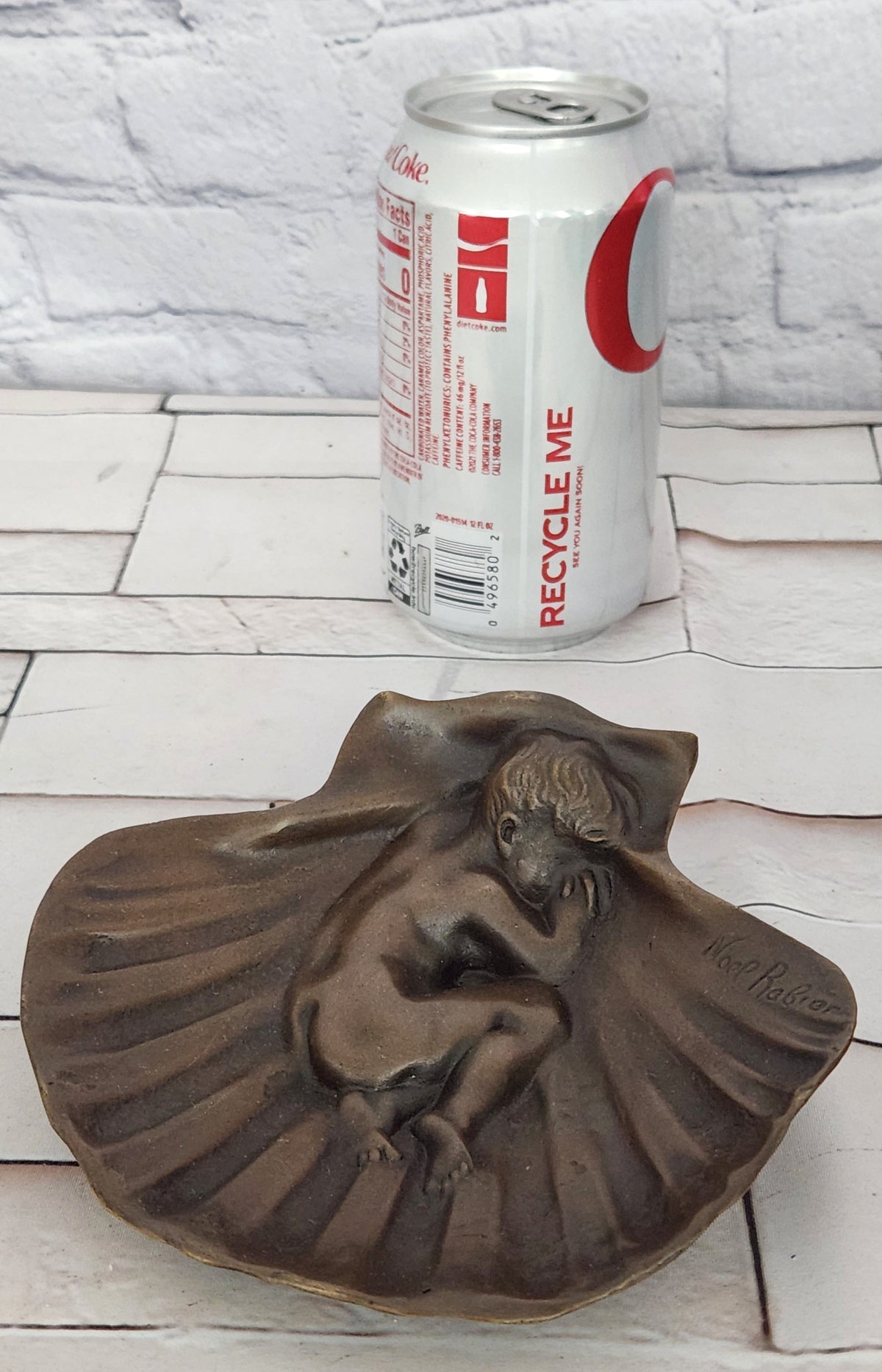 Art Deco Erotic Nude Boy Ashtray Bronze Sculpture Figurine Figure Decor Figure
