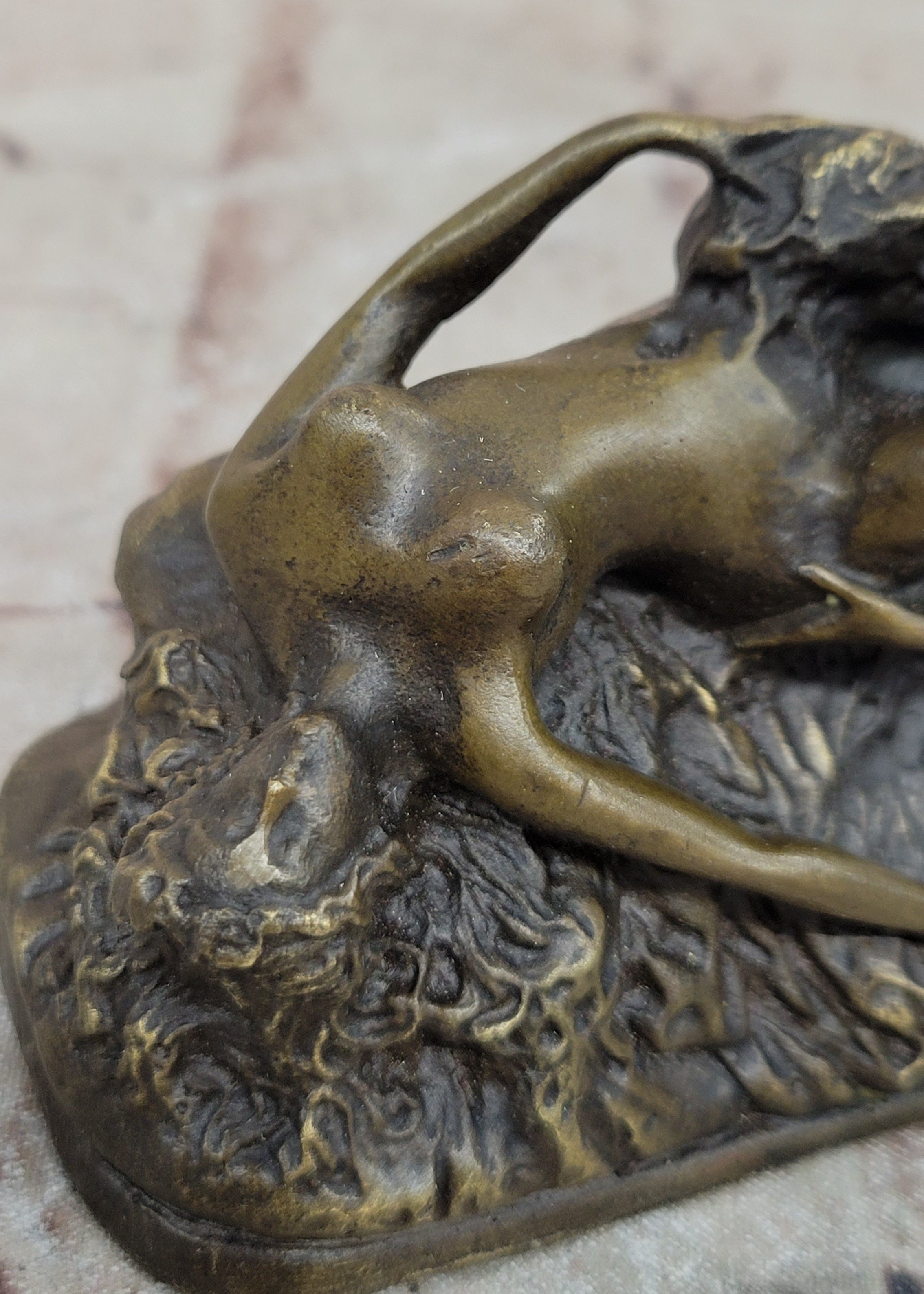 Collector Edition Two Nude Women Lovers Erotic Bronze Sculpture Figurine Deco