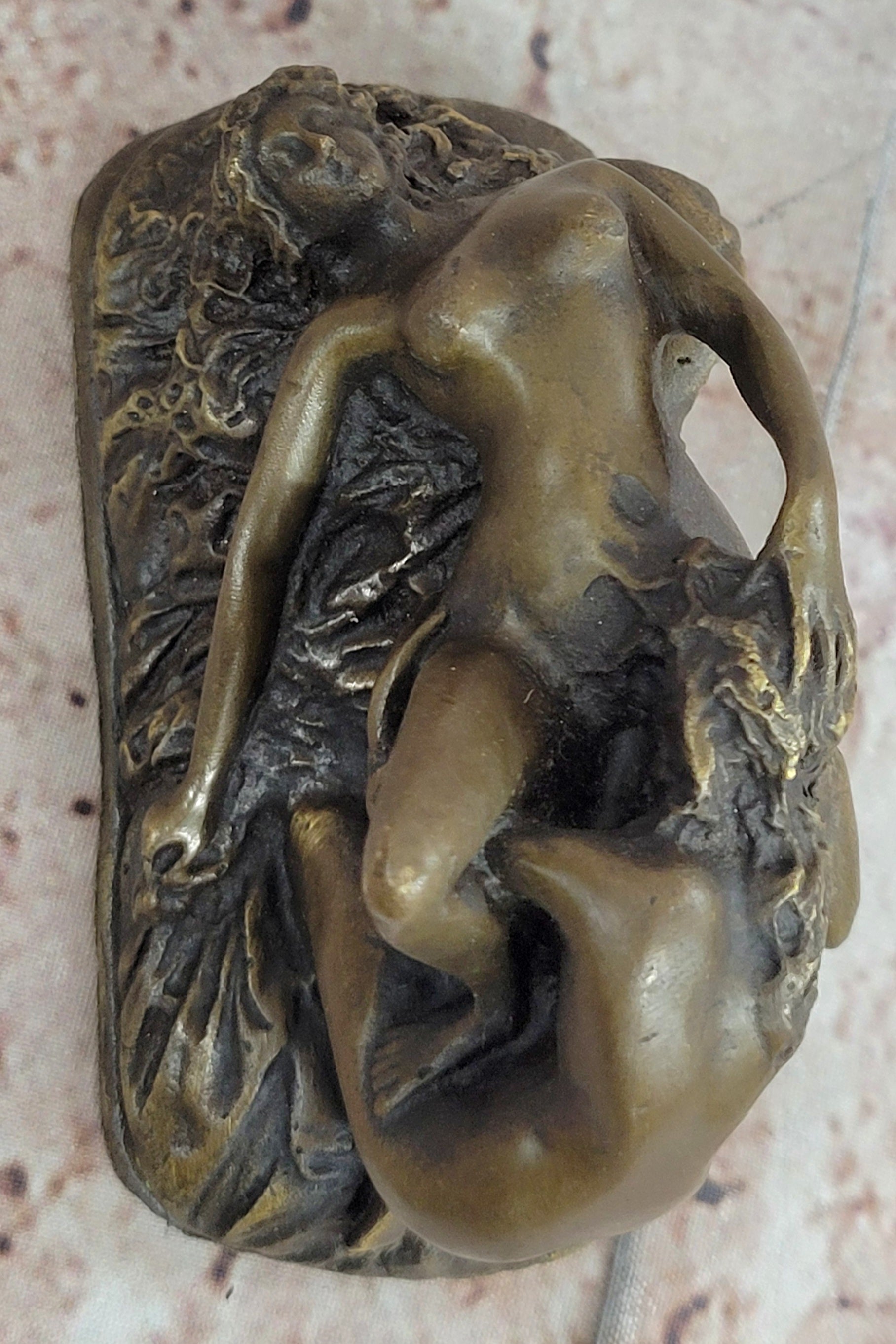 Collector Edition Two Nude Women Lovers Erotic Bronze Sculpture Figurine Deco