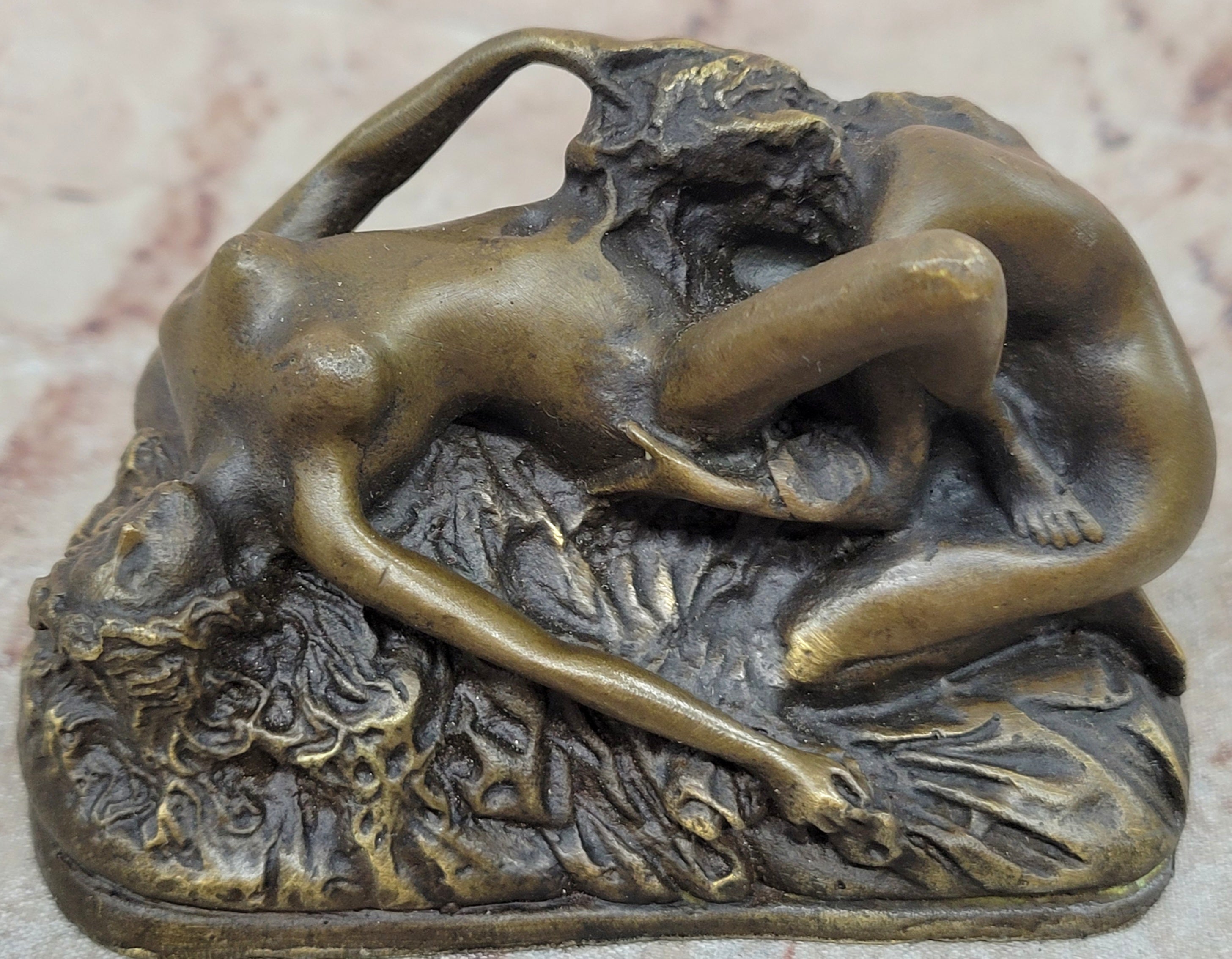 Collector Edition Two Nude Women Lovers Erotic Bronze Sculpture Figurine Deco