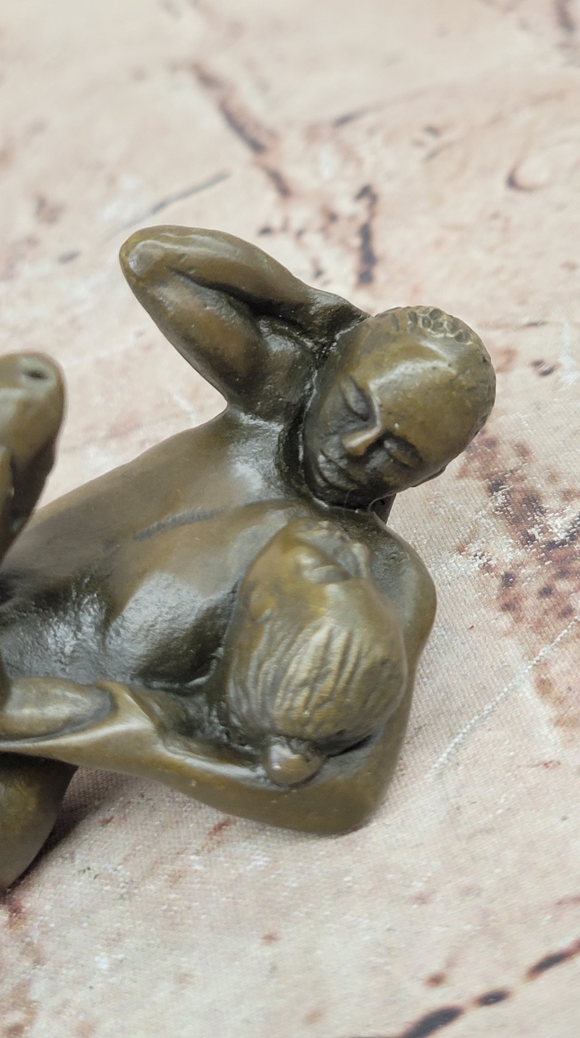 Man and Woman Making Sweet Love Bronze Sculpture Hand Made Deco Hot Cast