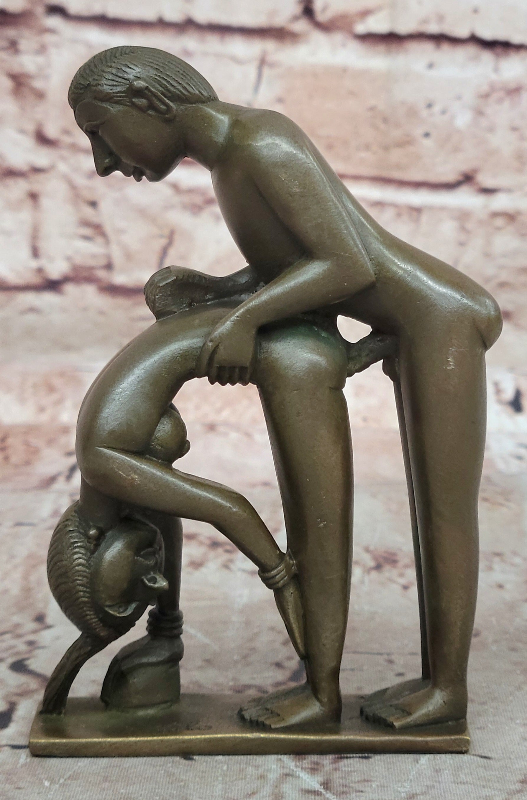 Handcrafted Conversation Starter Vienna Nude Naked Exotic Position Bronze Sale