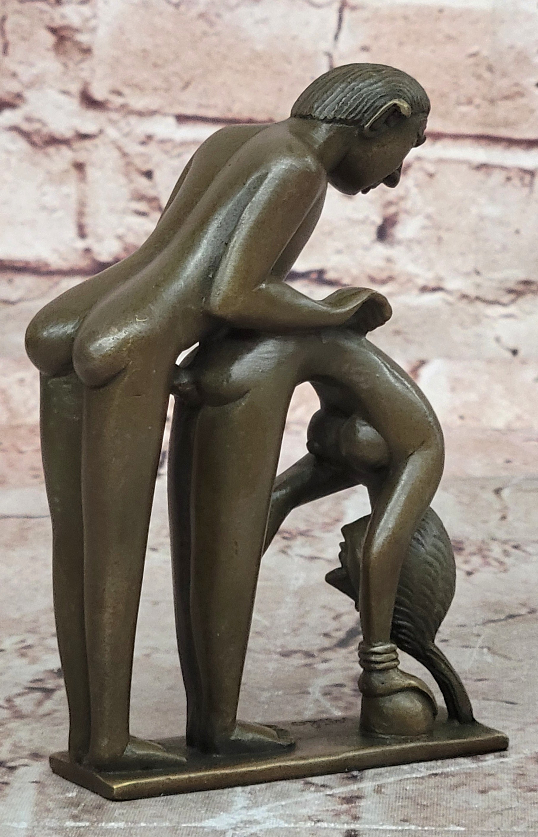 Handcrafted Conversation Starter Vienna Nude Naked Exotic Position Bronze Sale