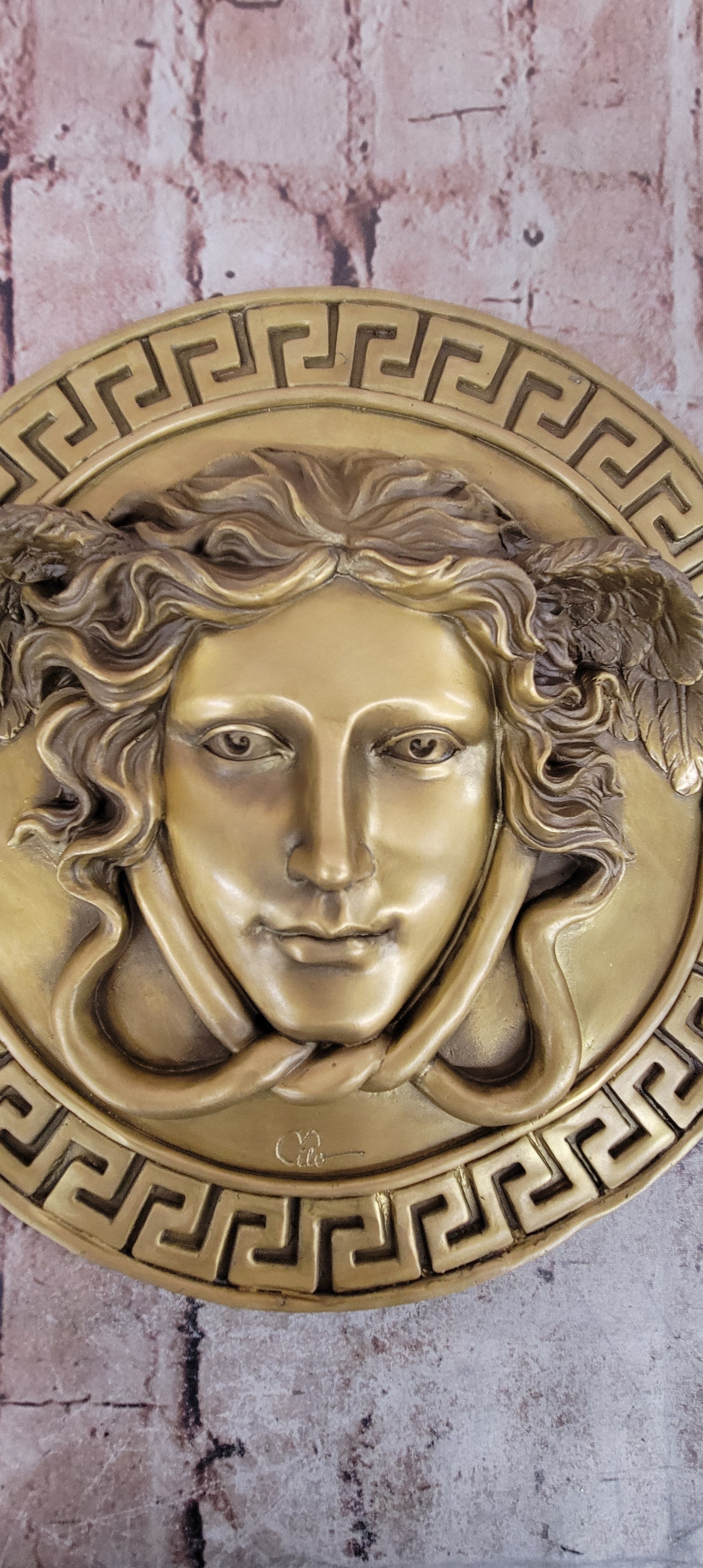Milo Bronze Bas Relief Medusa Wall Hanging Greek Mythology Collectible Artwork Art