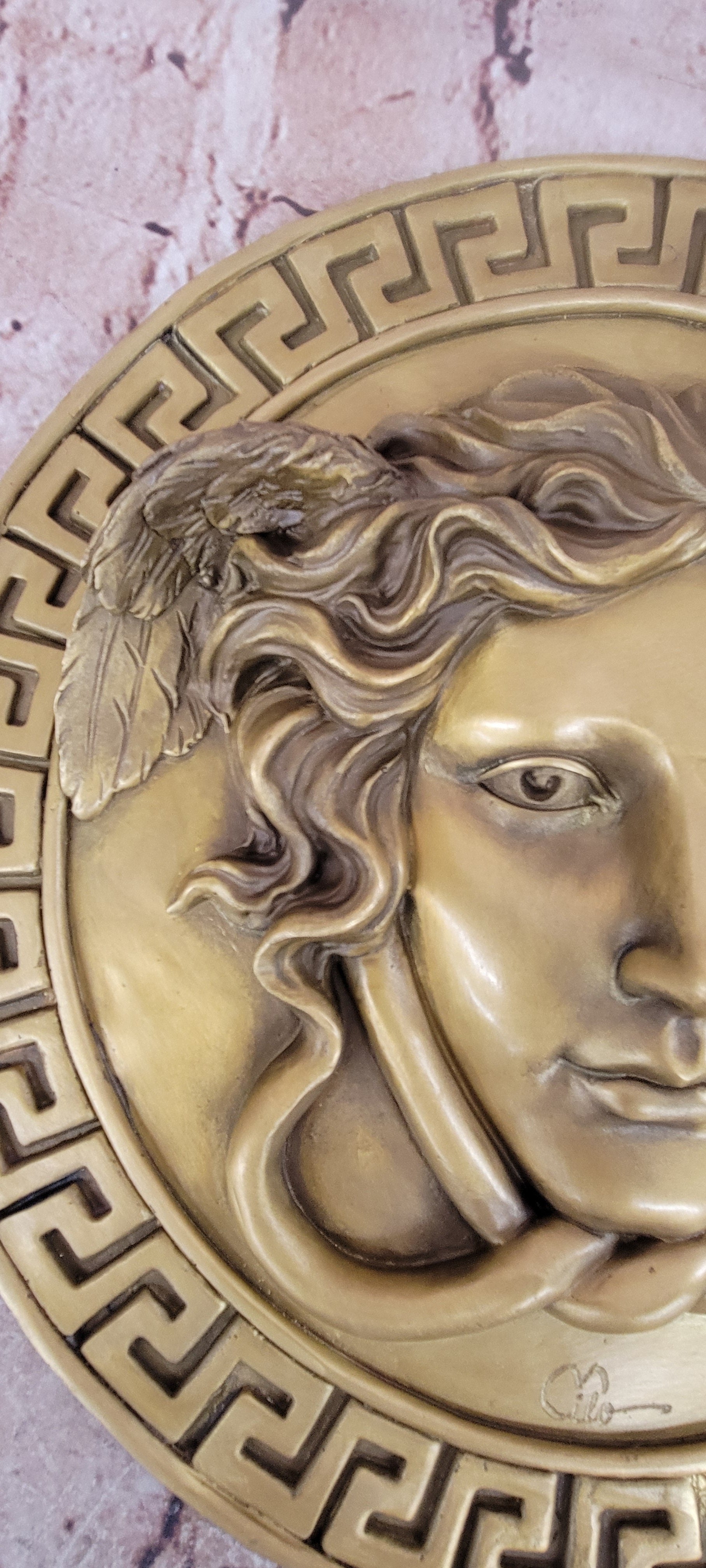 Milo Bronze Bas Relief Medusa Wall Hanging Greek Mythology Collectible Artwork Art