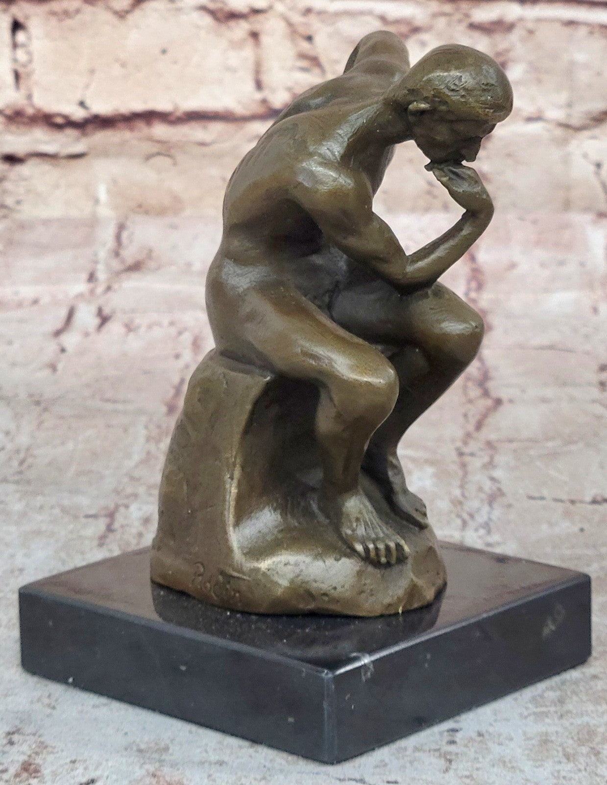 Rodin Rodin`s The Thinker Classical Male Nude Bronze Marble Statue Sculpture Art