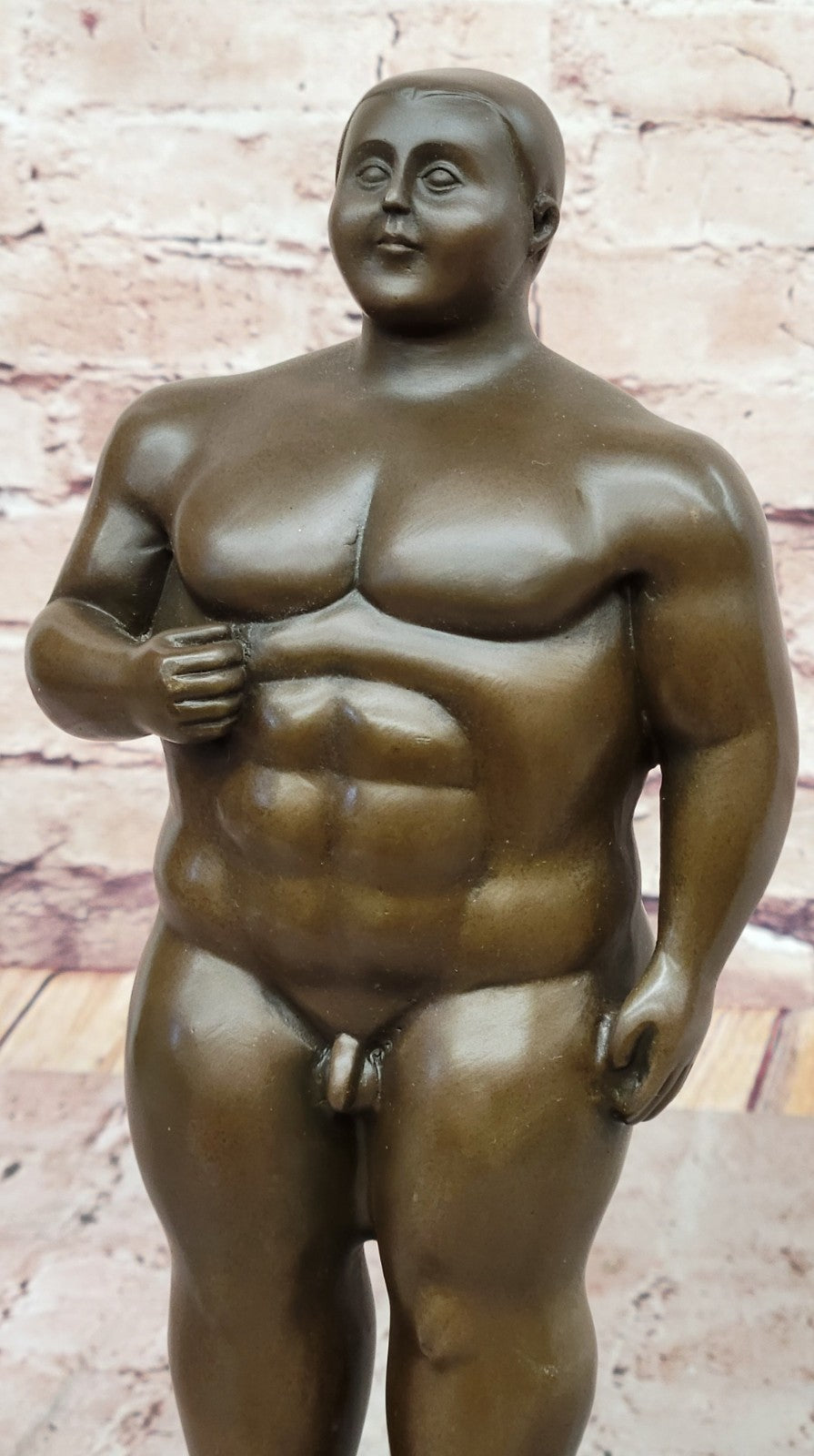 Abstract Modern Art Nude Fit Man Bronze Sculpture Home Office Collectible Statue