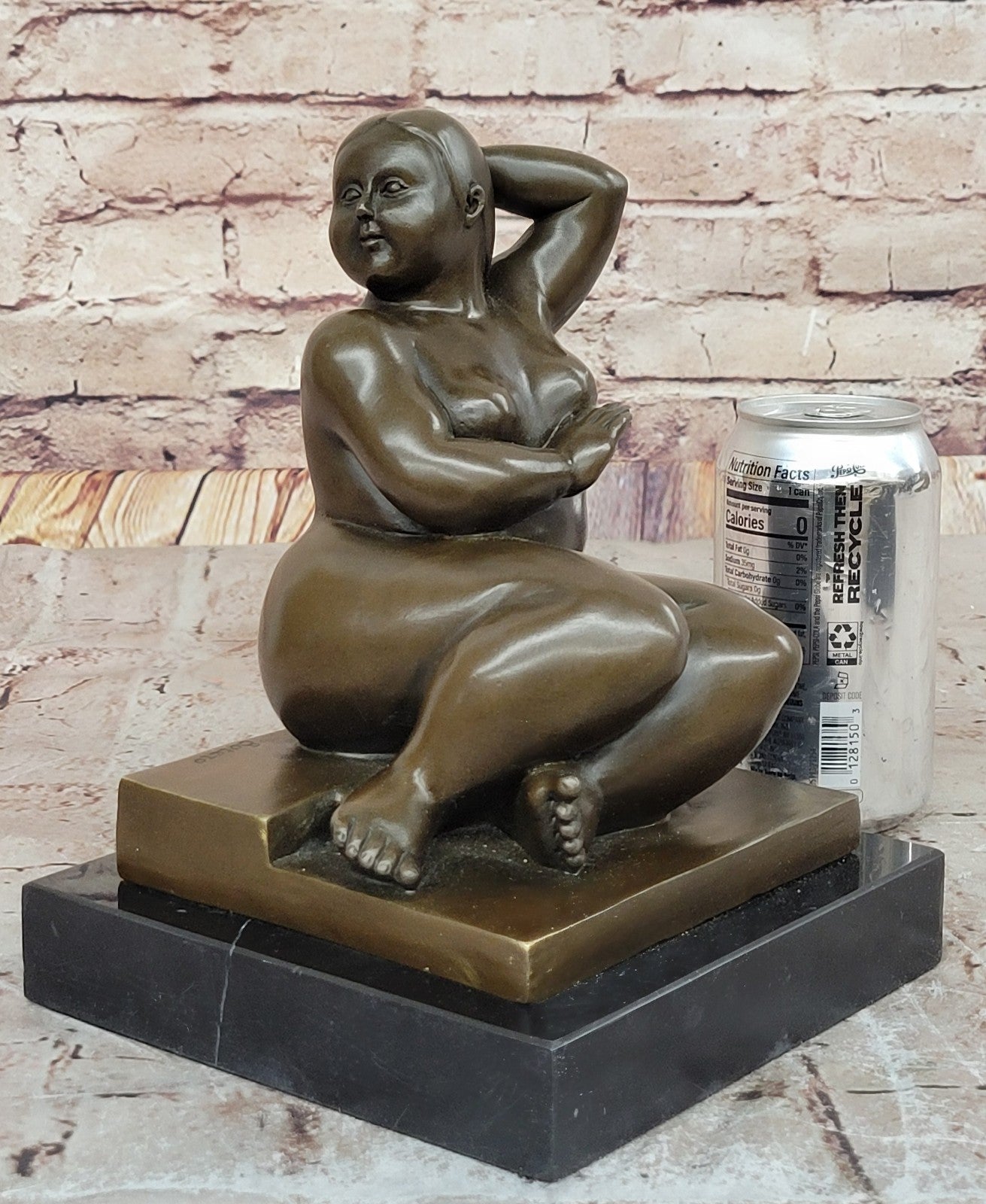 Bella Donna Sitting Woman Botero Bronze Sculpture Statue Figurine Figure Art