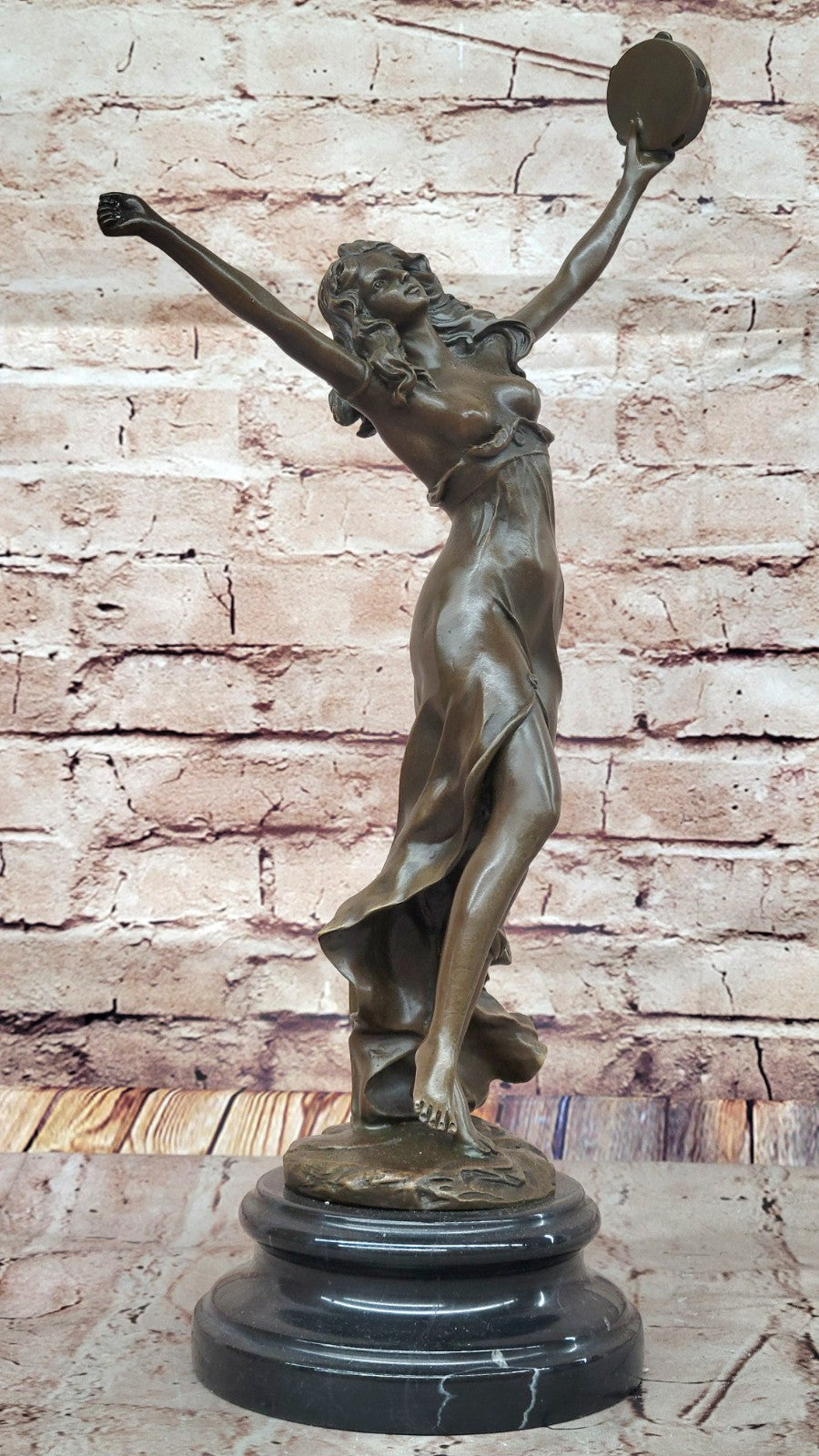 A Finely Casted Patinated Bronze Sculpture of a Dancer Zingara by Cesaro Artwork