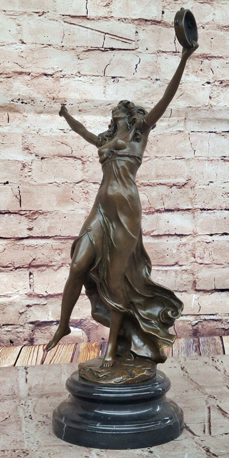 A Finely Casted Patinated Bronze Sculpture of a Dancer Zingara by Cesaro Artwork