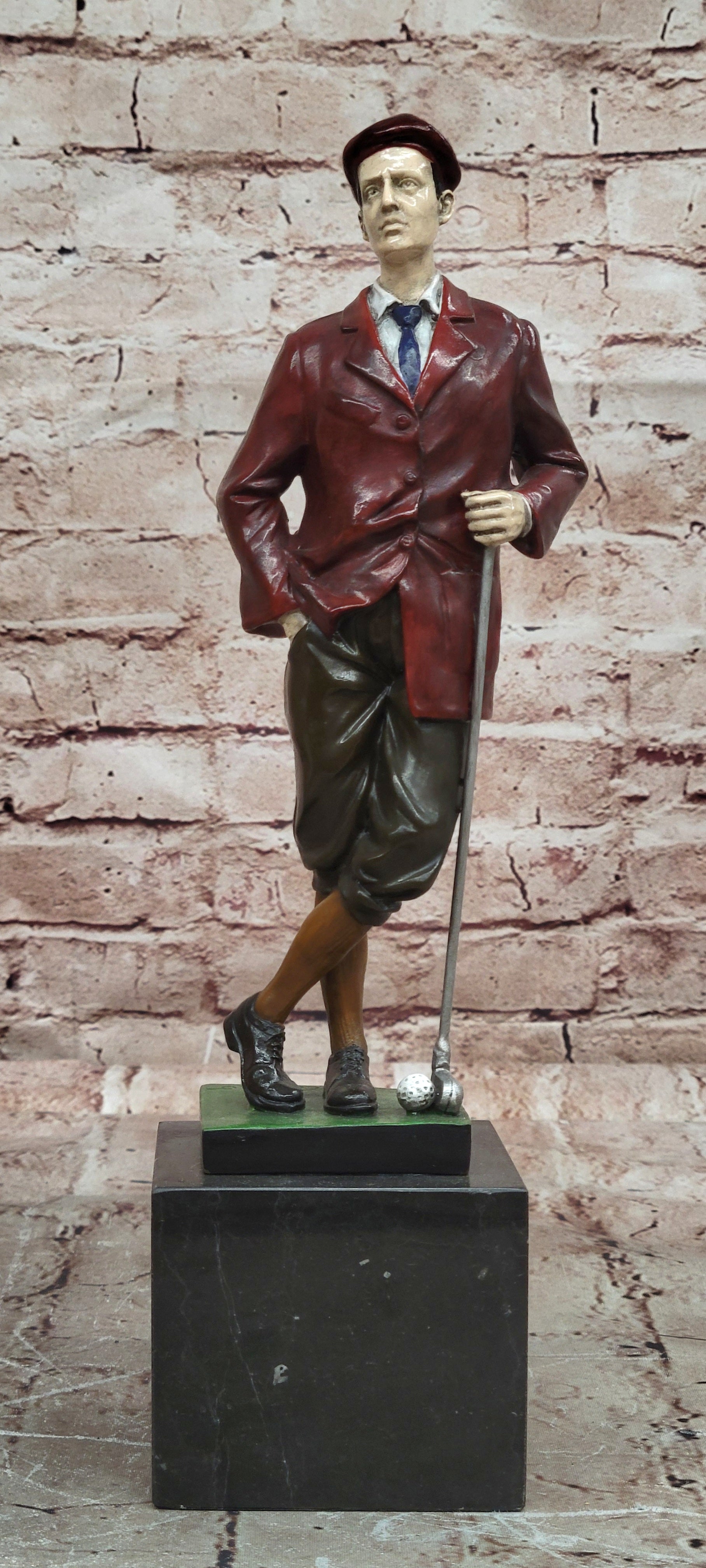 Handmade Hot Cast Bronze Sculpture By Cesaro Sport Artwork Collectible