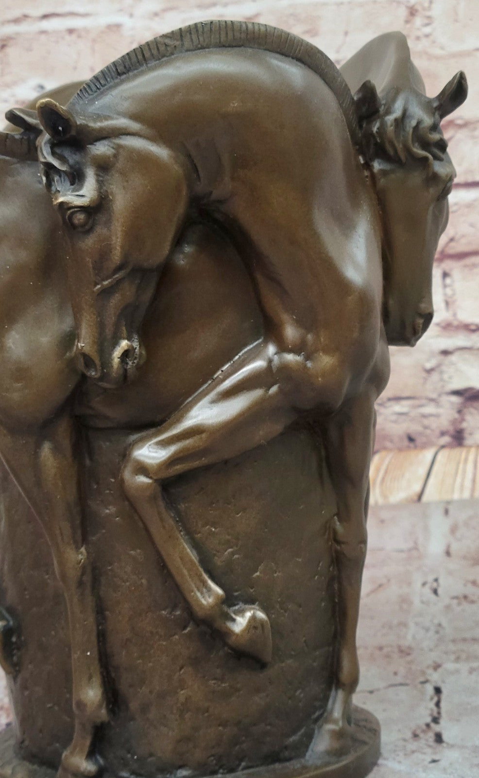 Bronze Sculpture Vase Trash Can Horses Horse Stallion Centerpiece Figurine Sale