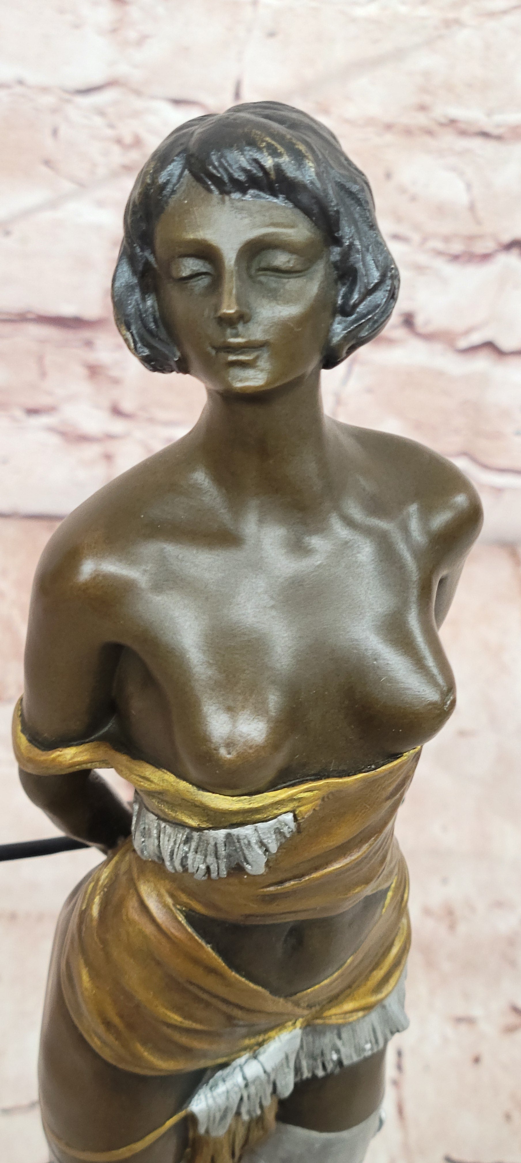 Bronze Riding Crop Figurine by Bruno Zach Art Deco Cold Painted Collectible Statue