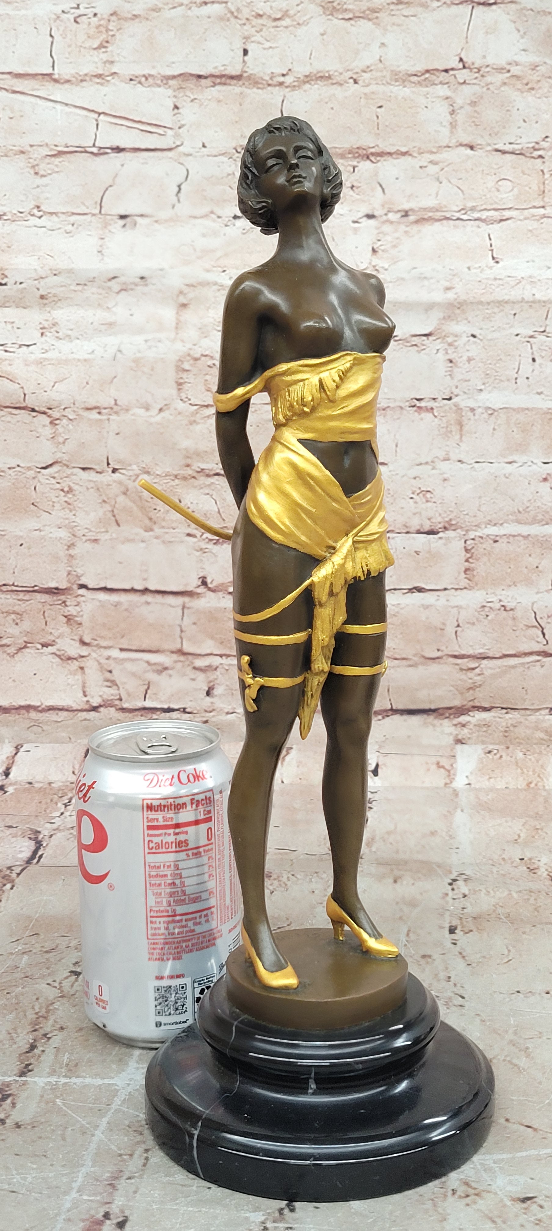 Bronze Erotic Female Riding Corp Sculpture Bruno Zach Collectible Art