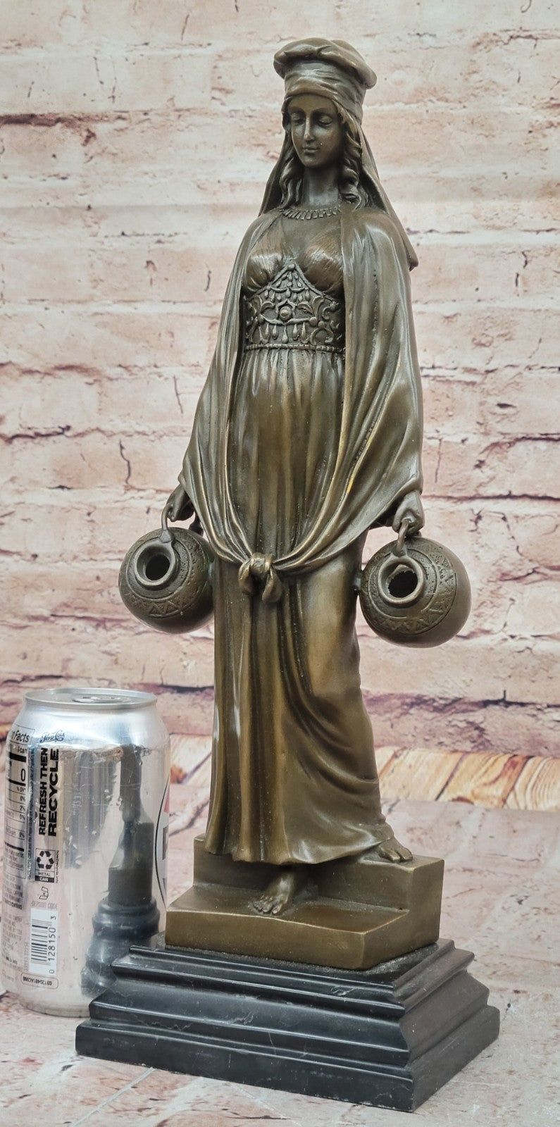 French Bronze Orientalist Sculpture “The Water Carrier” by Alonzo - Collectible