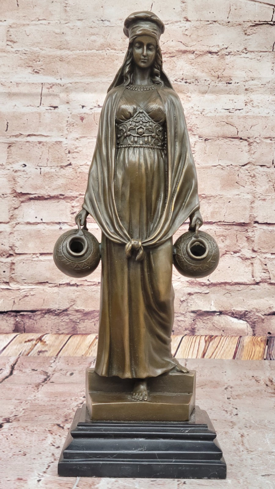 French Bronze Orientalist Sculpture “The Water Carrier” by Alonzo - Collectible