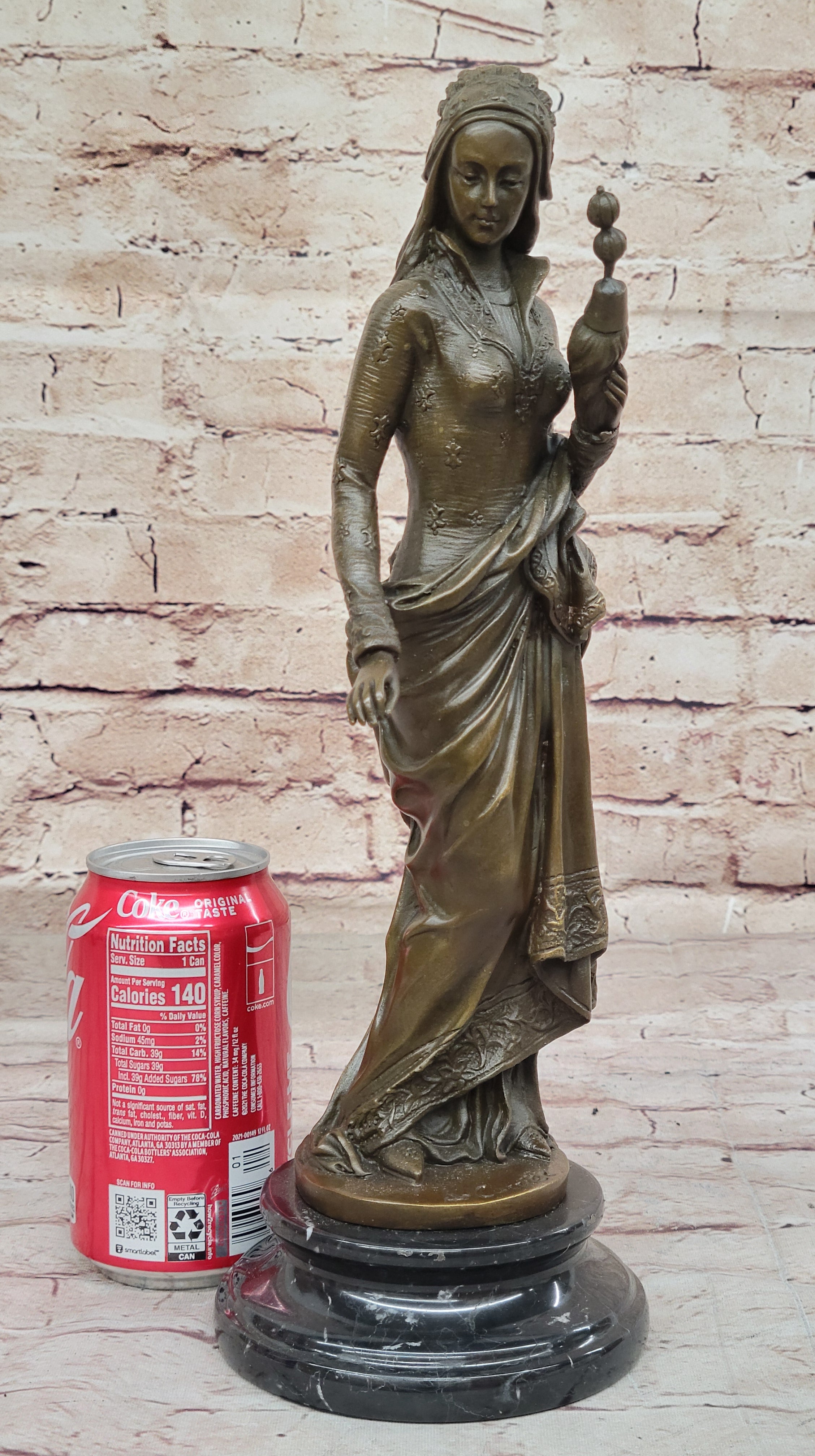Bronze Sculpture Victorian Maiden Hot Cast Home Decoration Artwork Figure Statue