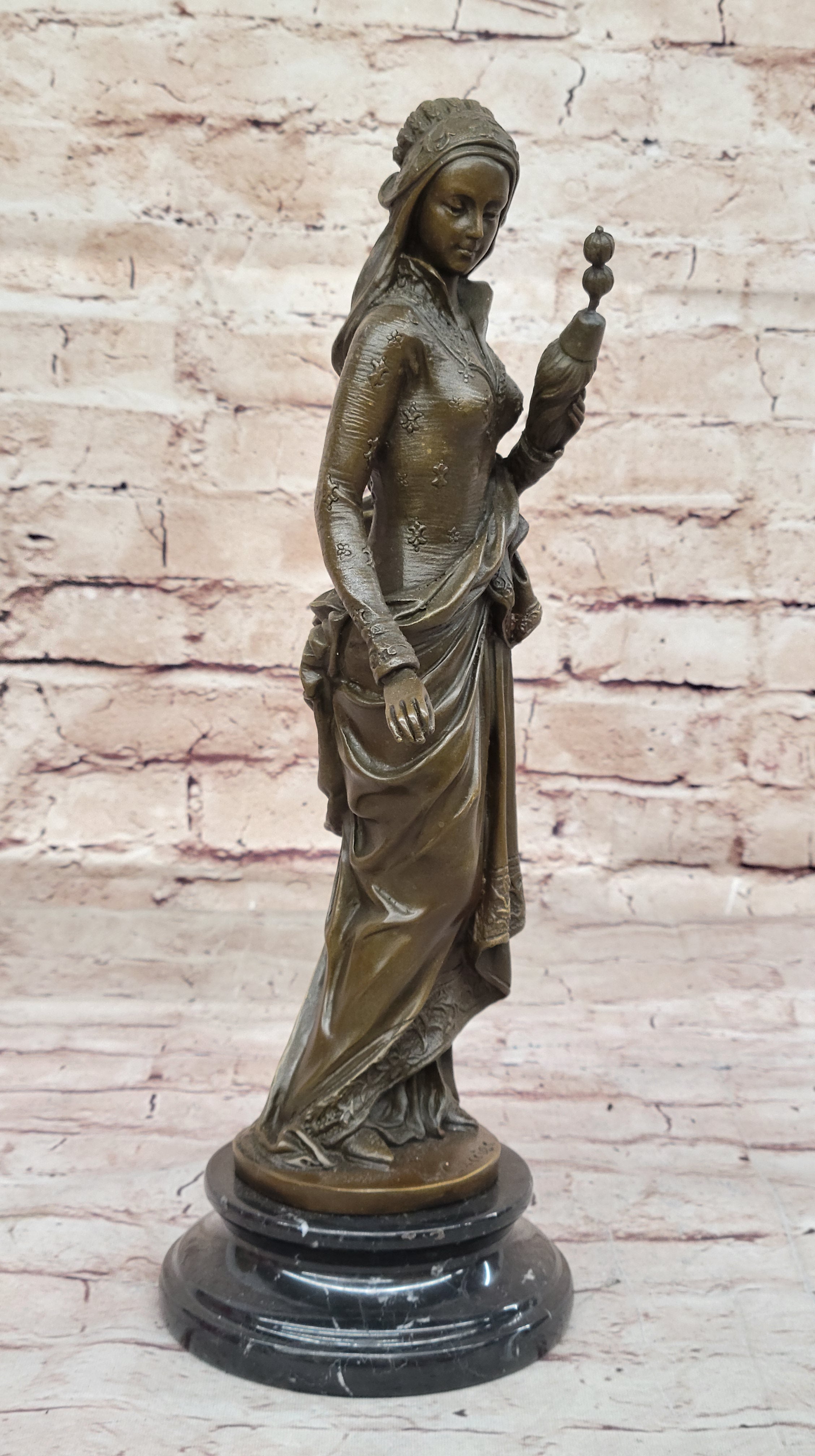 Bronze Sculpture Victorian Maiden Hot Cast Home Decoration Artwork Figure Statue