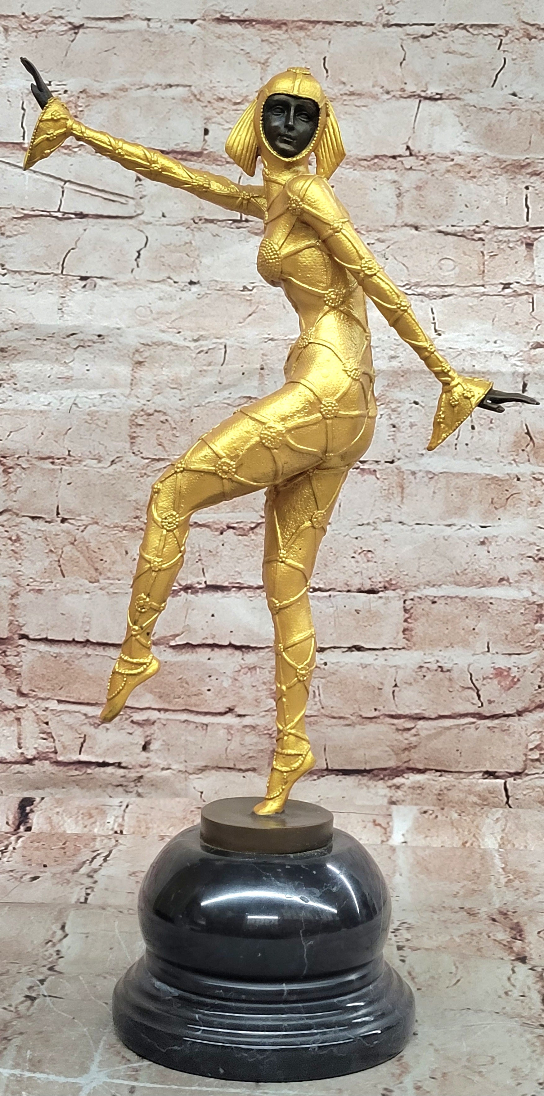 Demetre Chiparus Art Deco Bronze Statue 1920 Style Museum Quality Artwork