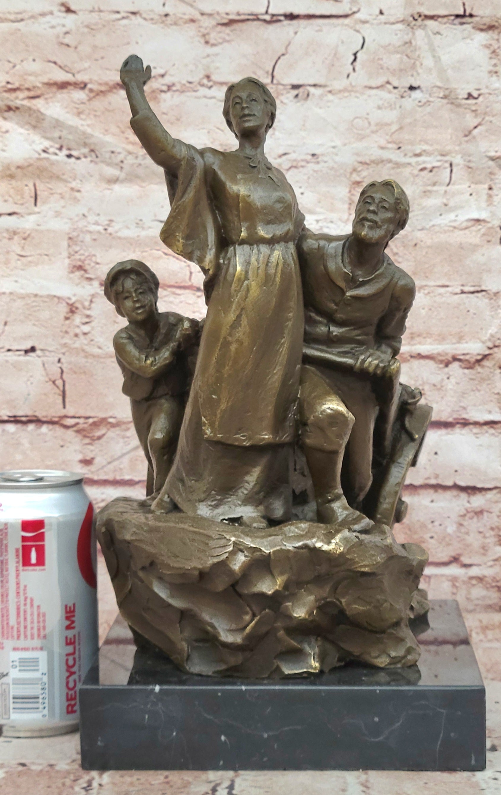 Bronze Art Nouveau Family Sculpture Mavchi Figurative Fine Art Collectible Art