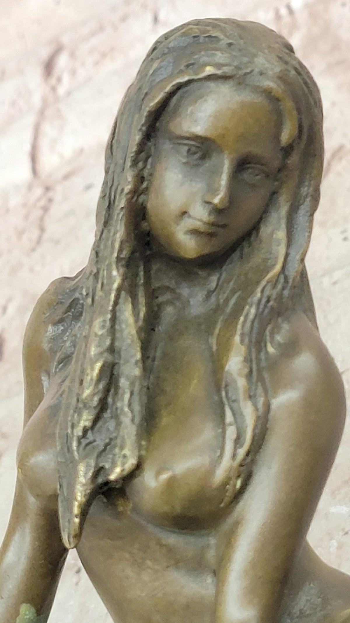 Art Erotic Deco Nude Woman Bronze Sculpture Home Office Collectible Decor