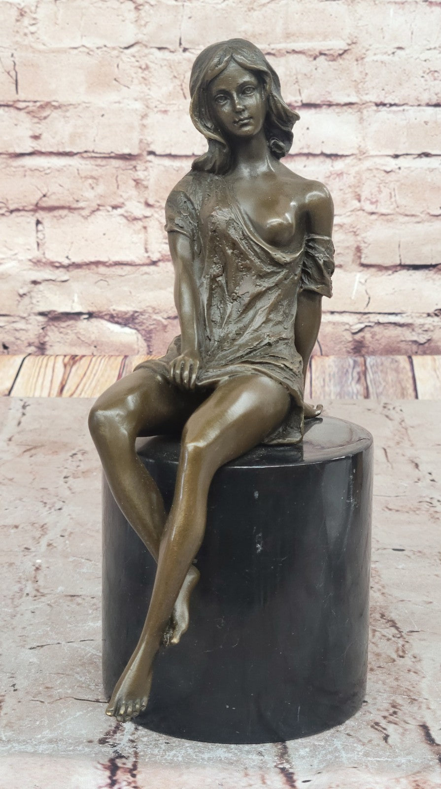Miguel Lopez or Milo Bronze Nude Woman Sculpture - Detailed Artwork Collectible