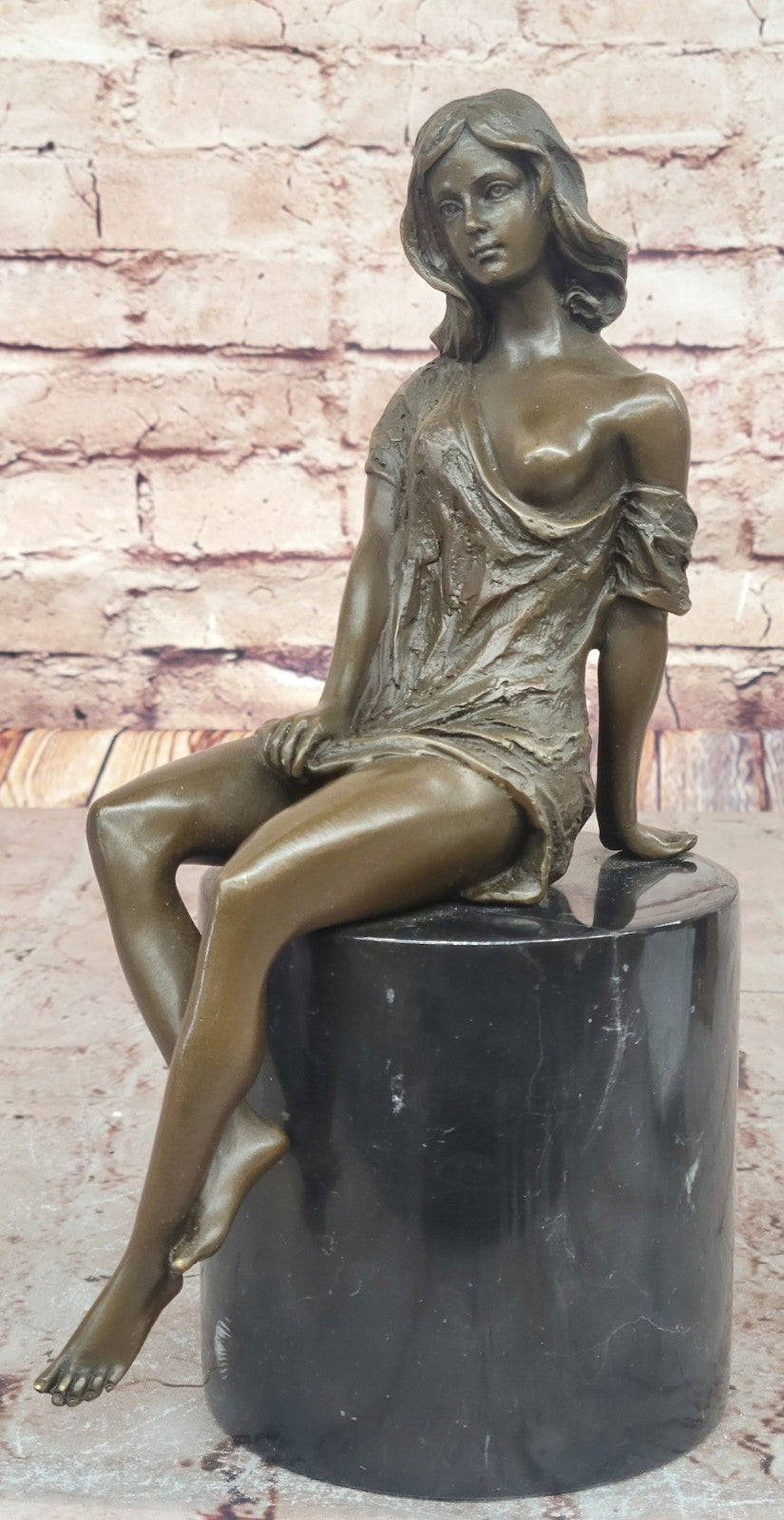 Miguel Lopez or Milo Bronze Nude Woman Sculpture - Detailed Artwork Collectible