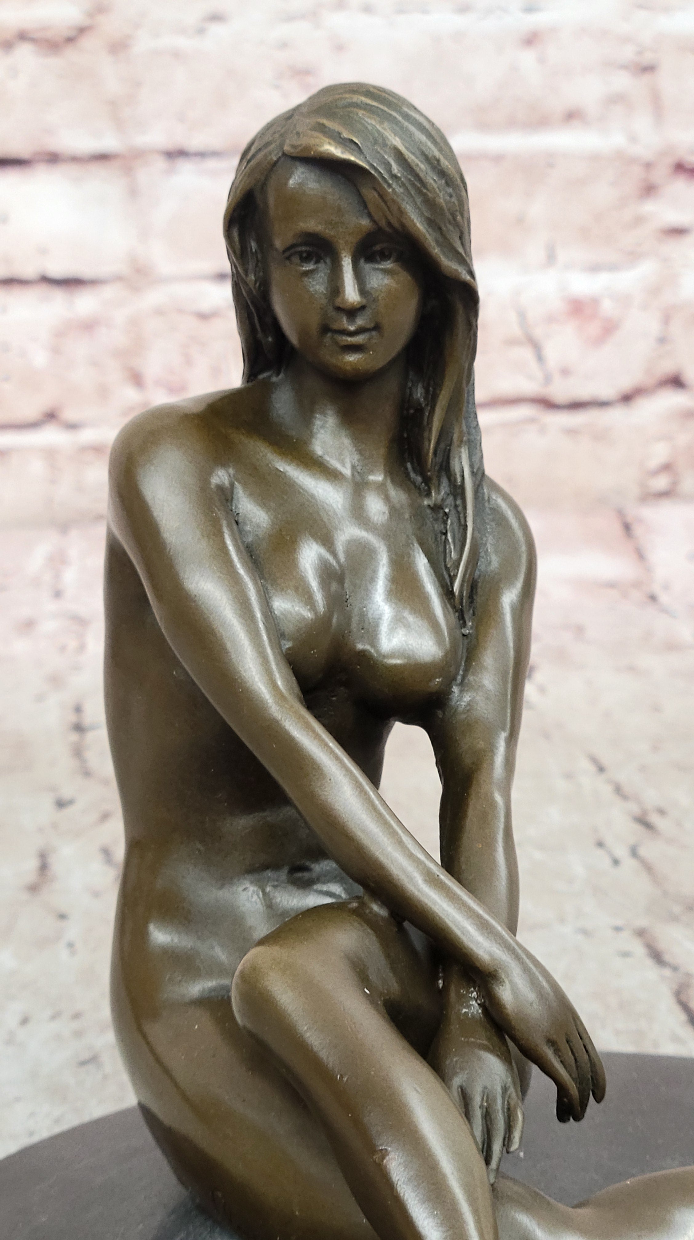 Cast Bronze Sculpture Nude Female Collector Edition Lost Wax Masterpiece DÉCO