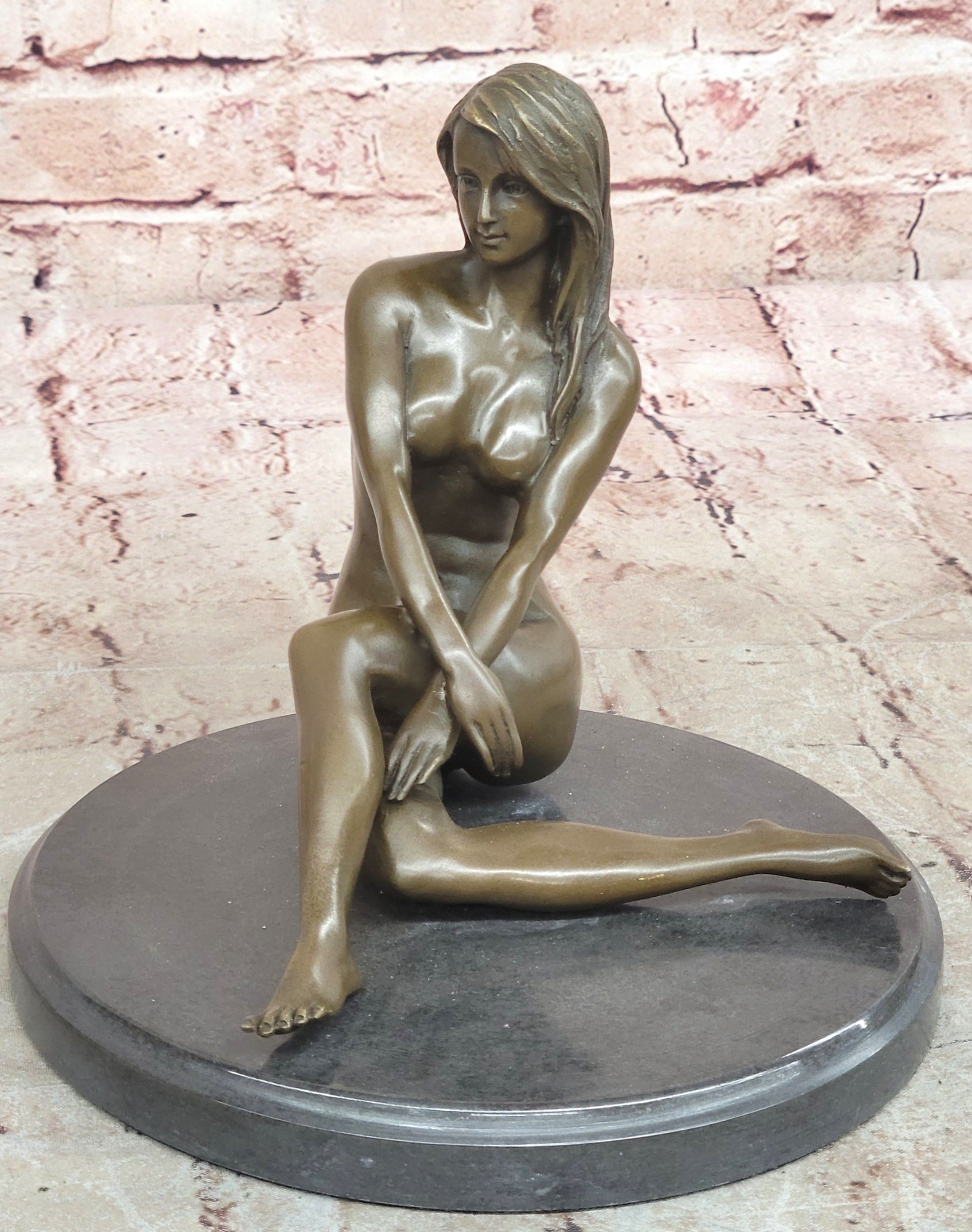 Cast Bronze Sculpture Nude Female Collector Edition Lost Wax Masterpiece DÉCO