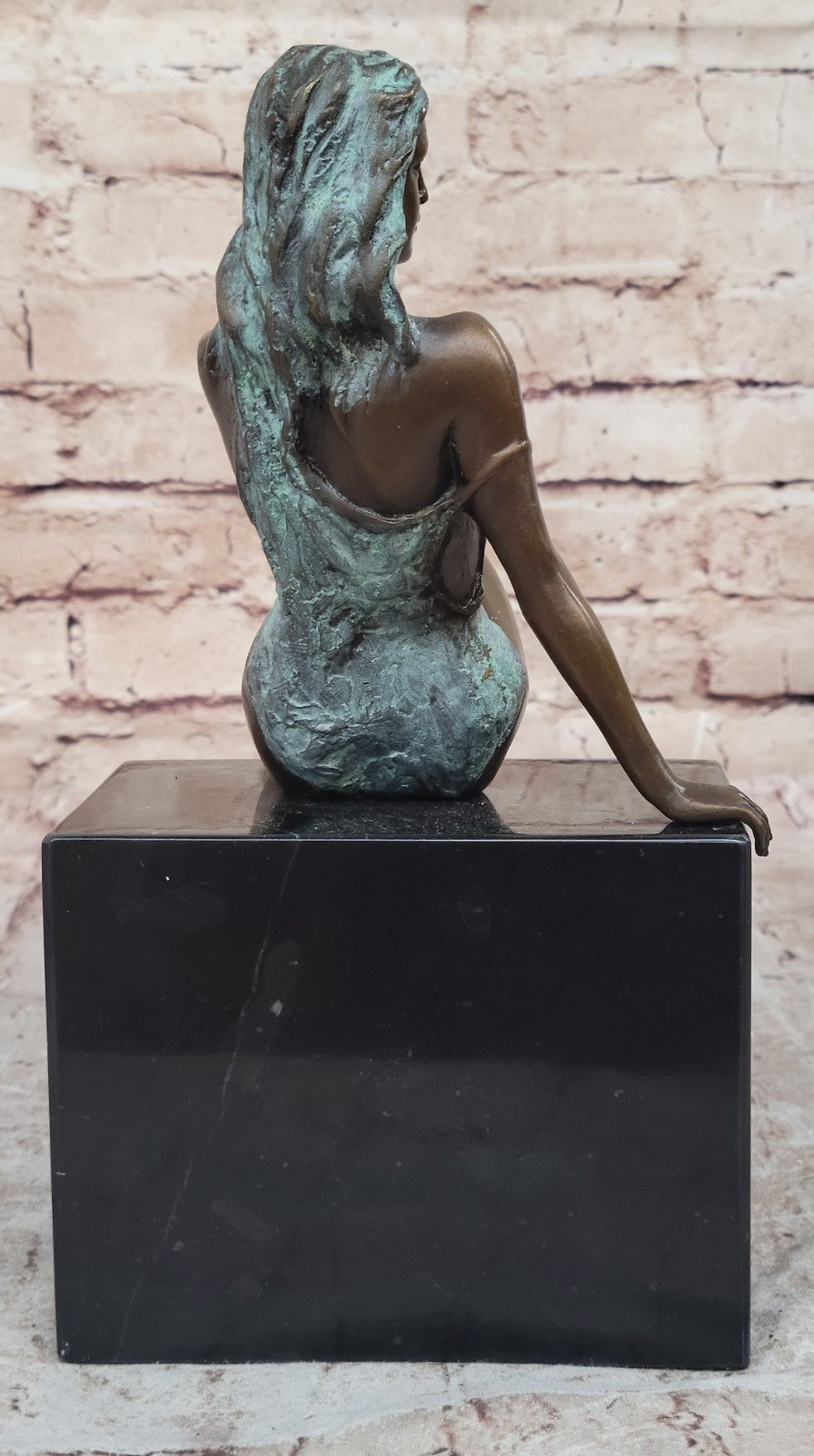 Nude Girl Real Bronze Sculpture Hot Sexy Erotic Original Signed Home Art Decor