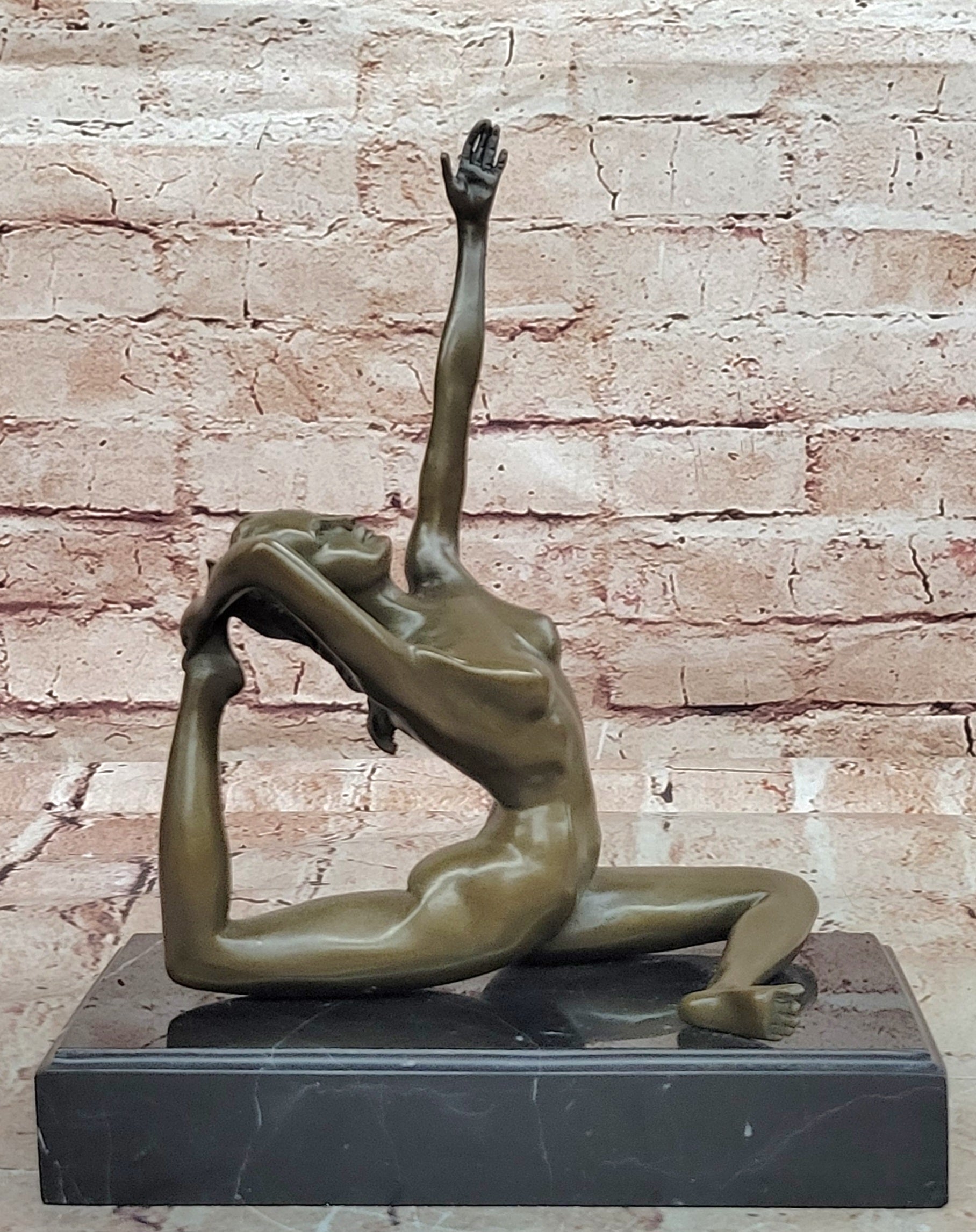 Bronze Art Deco Nude Female Statue Signed Milo Collectible Artwork