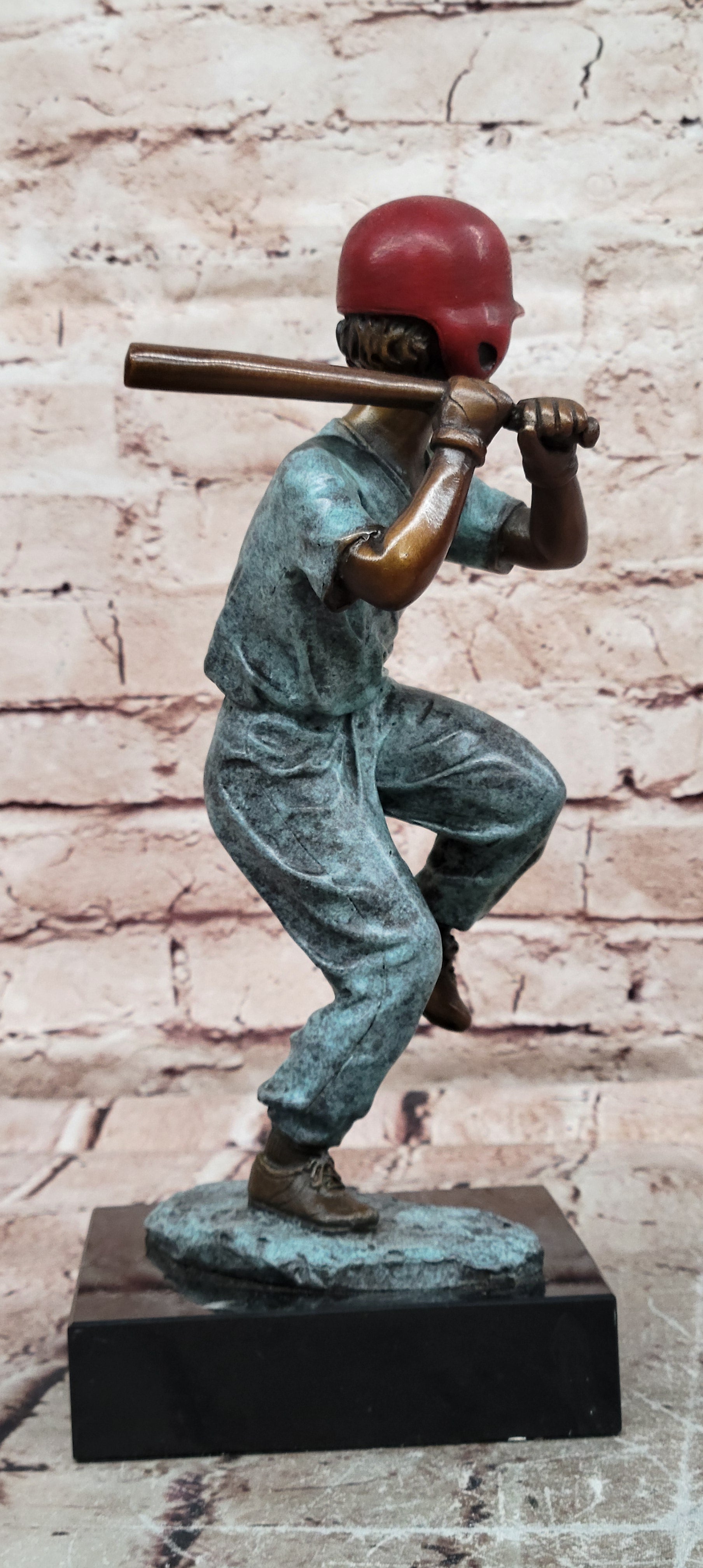 Signed Mario Nick Bronze “Batter Up” Sculpture Collectible Sports Memorabilia