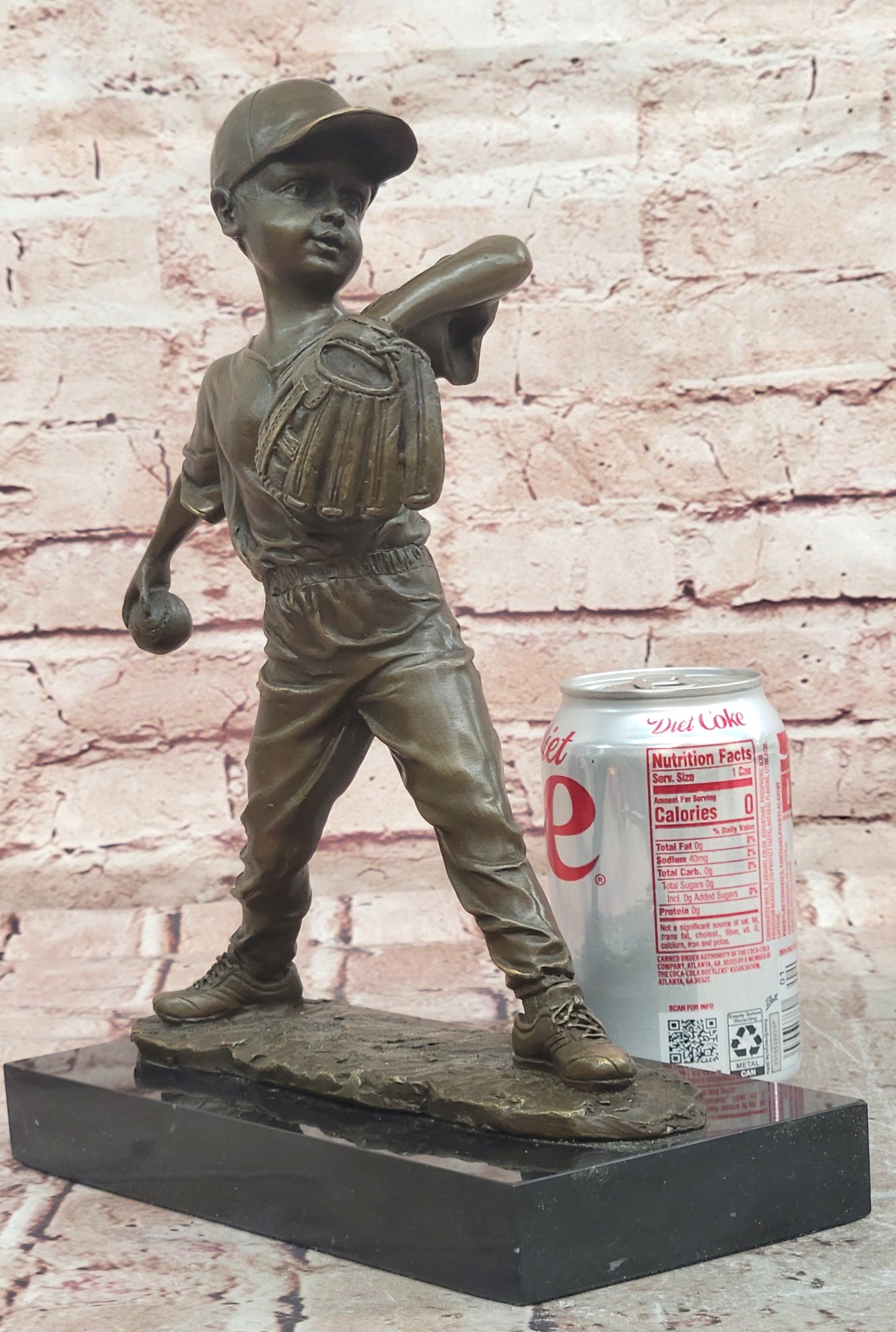 Signed Mario Nick Bronze Pitcher Sculpture MLB Sports Memorabilia Fine Art