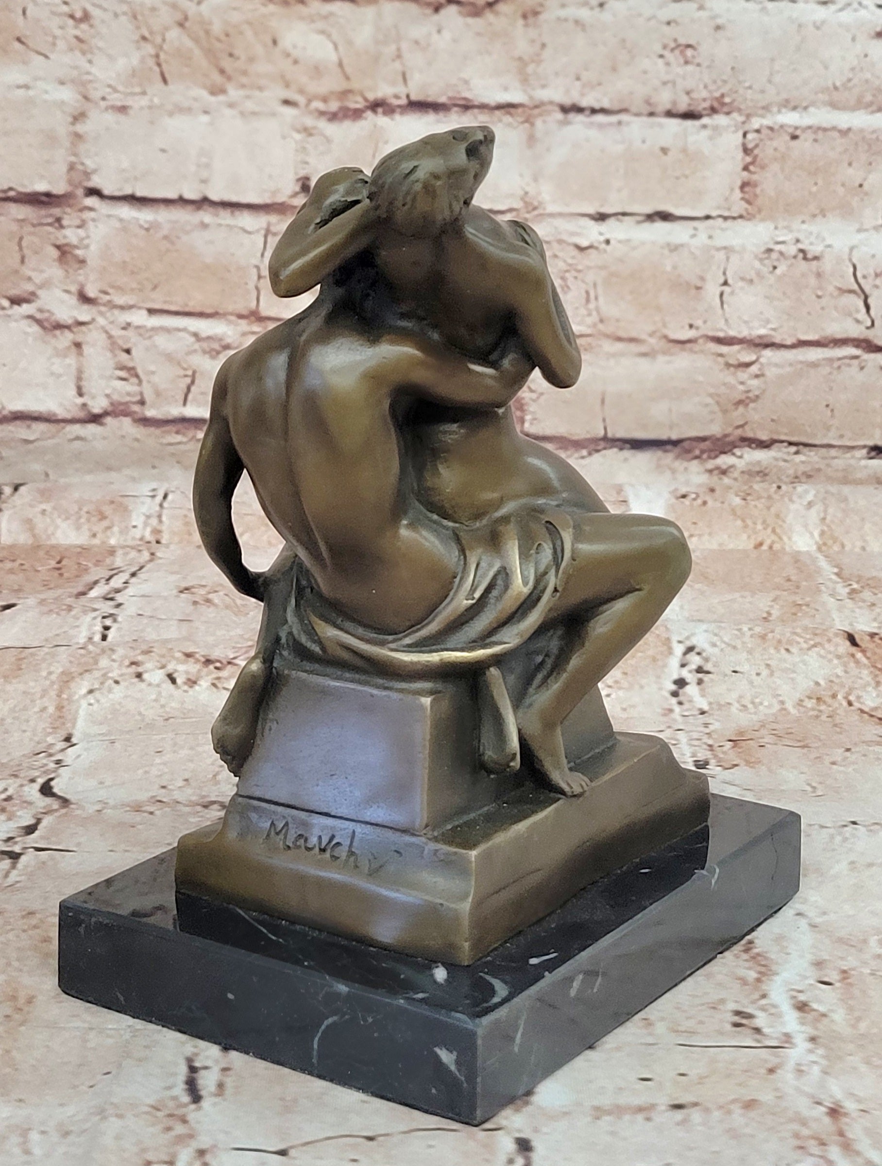 Nude 100% Bronze Sculpture Man and Woman Hot Cast Figurine Figure Hot Cast