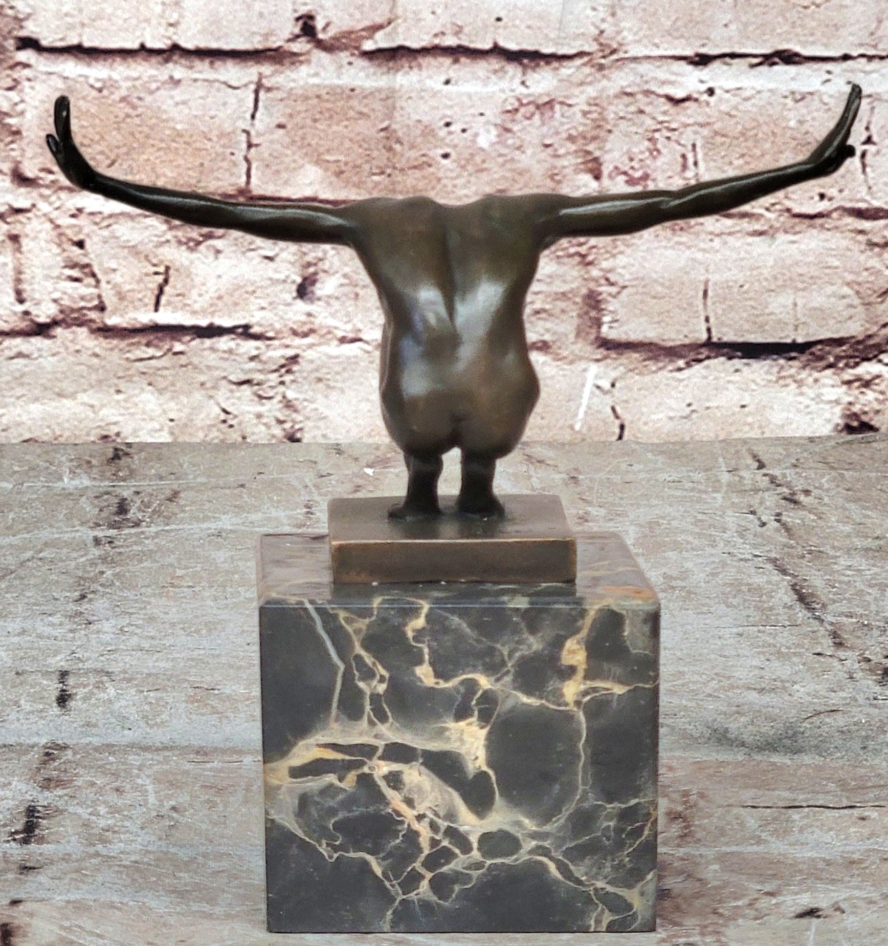 Buy the Handcrafted Bronze “The Athlete” Statue – Signed Nude Male Sportsman Sculpture by Milo on Sale