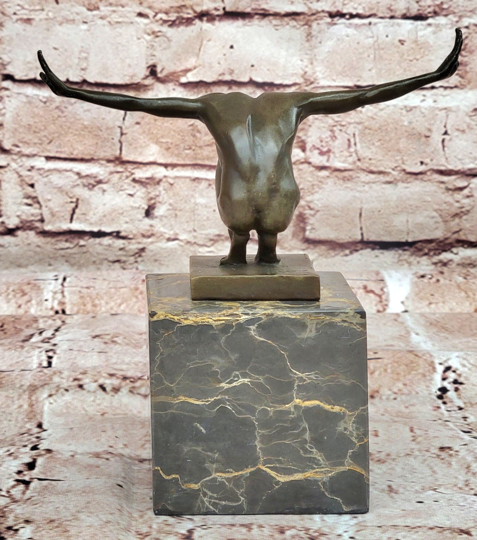 Handcrafted Detailed Vienna Bronze Gay Interest Nude Naked Man Athlete Statue