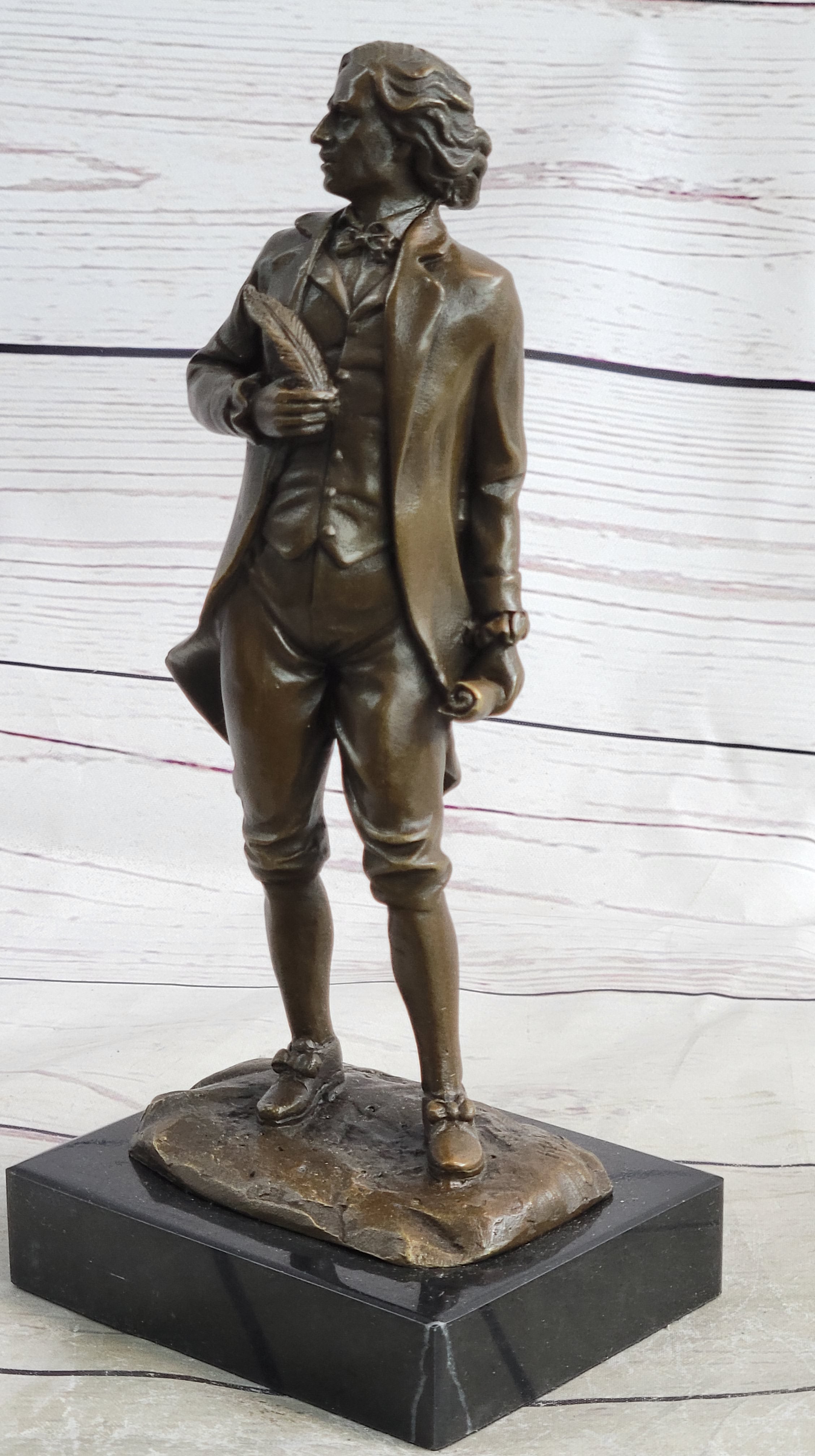 Thomas Jefferson Solid Bronze Statue – Authentic Home & Office Decor