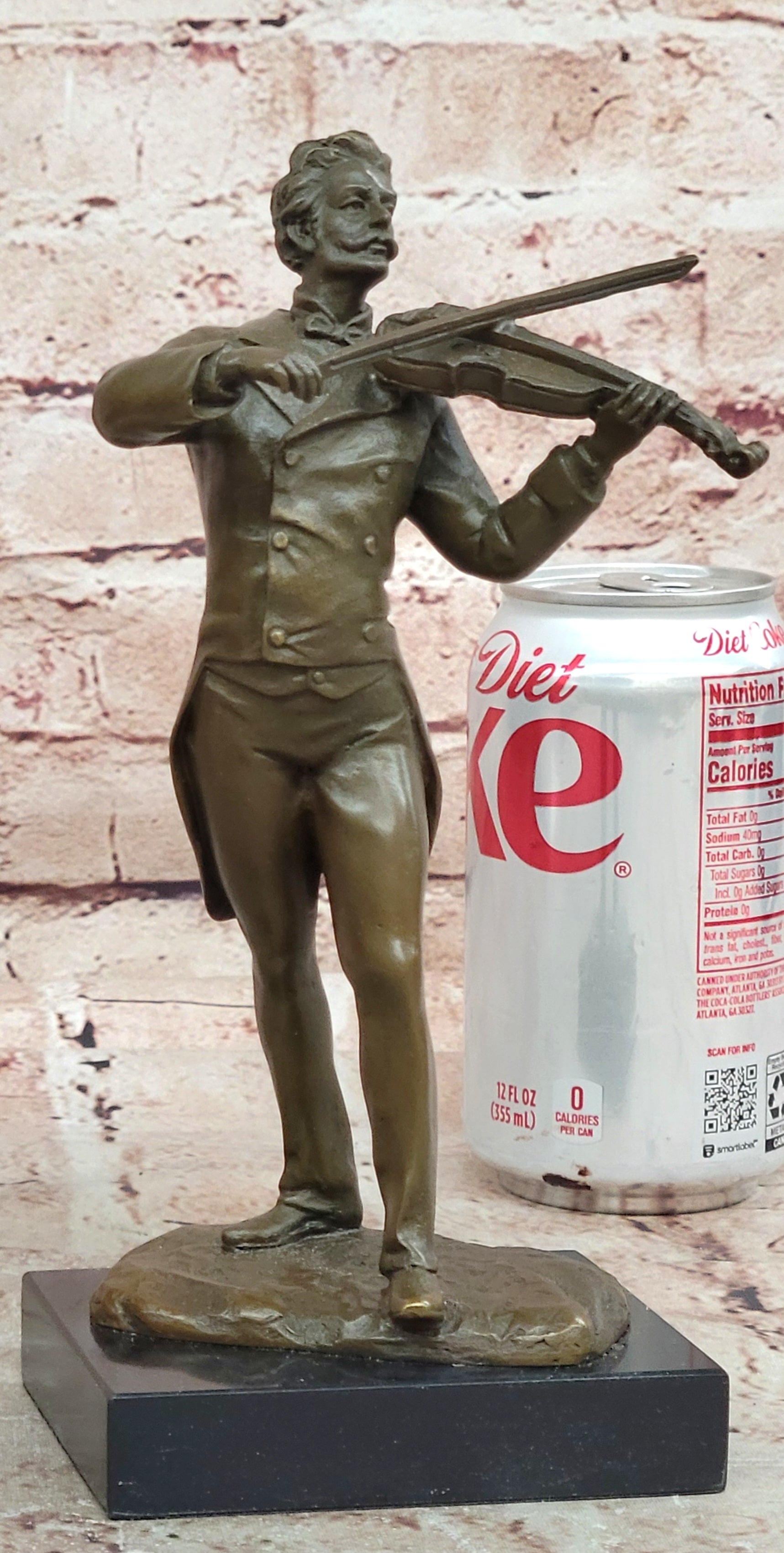 Art Deco Johann Strauss Playing Violin by Spanish Artist Miguel Lopez (Milo)